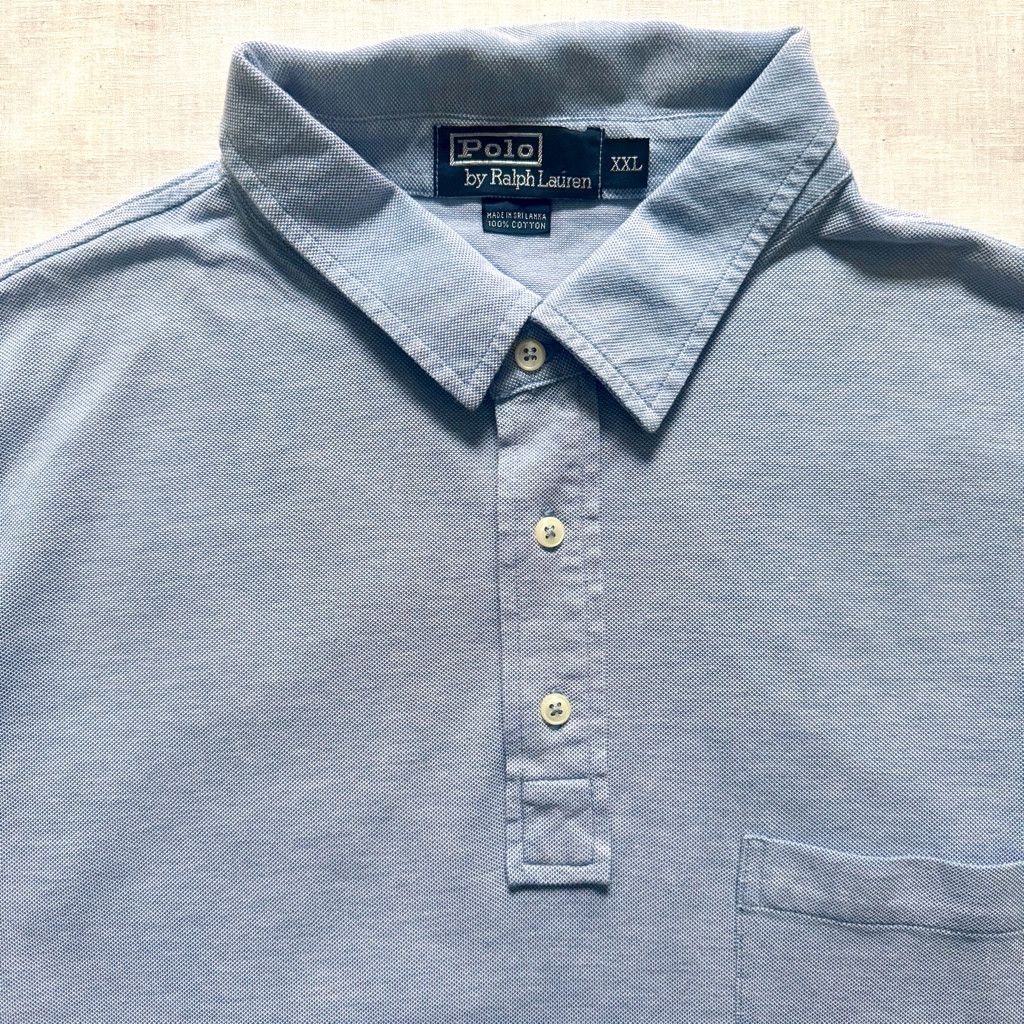 Polo Ralph Lauren Polo by Ralph Lauren Light Blue Cotton Chest Pocket Mens XXL Size US XXL / EU 58 / 5 - 2 Thumbnail