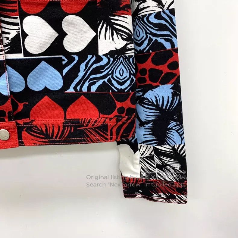 Hermes Hermes Color-Blocked Heart Print Cotton Collar Single-Brea Size XS / US 0-2 / IT 36-38 - 4 Thumbnail