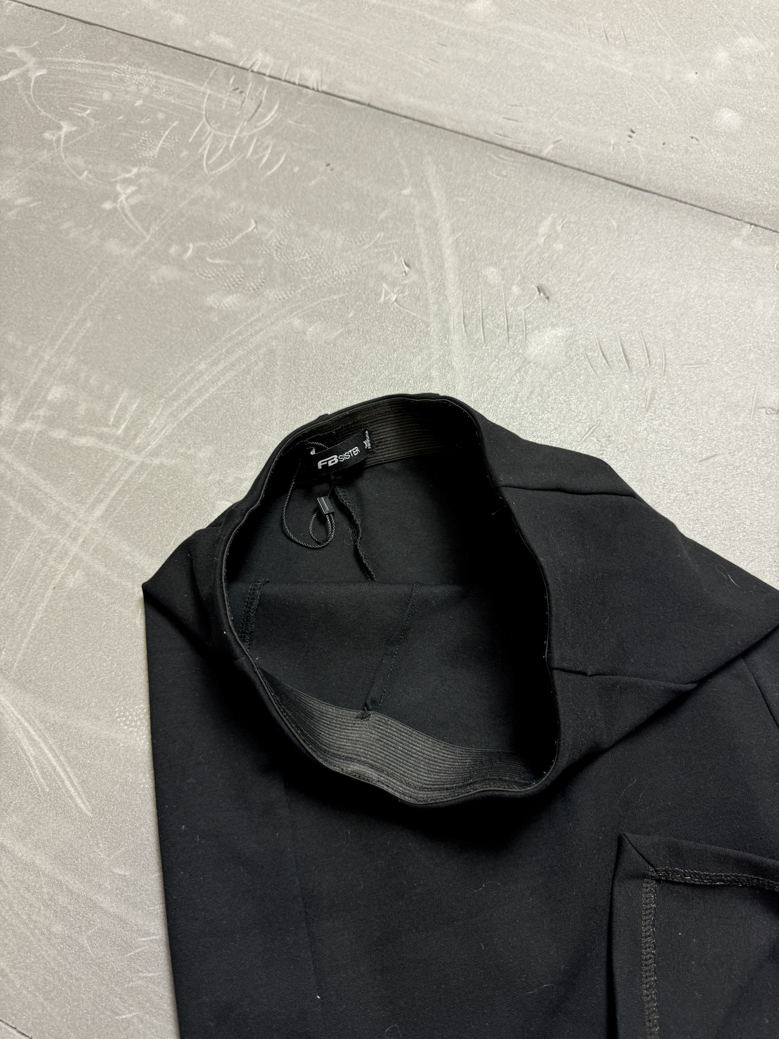 Vintage Black formal mini skirt elegant retro avant garde coquette Size 28" / US 6 / IT 42 - 6 Thumbnail