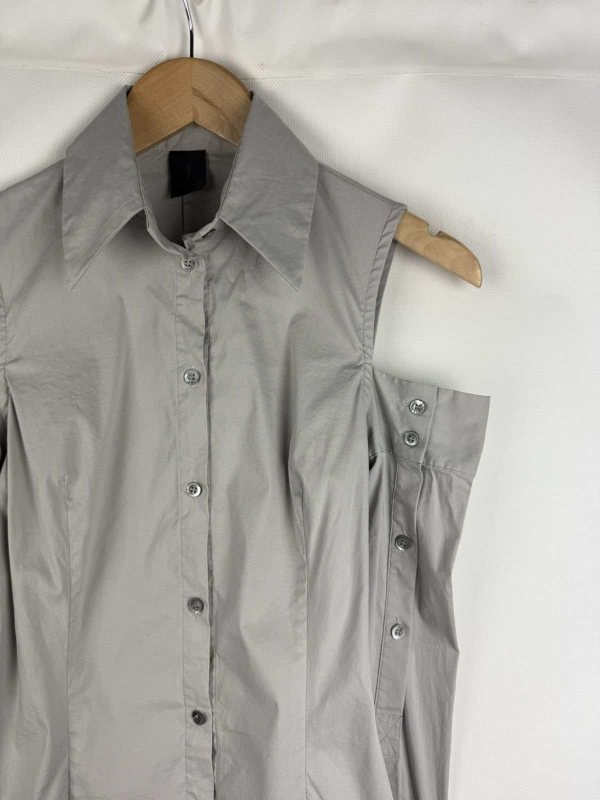 Masnada Masnada Avant-garde Off The Shoulder Button Up Shirt Top Size M / US 6-8 / IT 42-44 - 5 Thumbnail