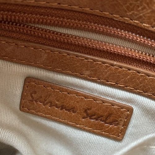 Cognac Woven Camel Colour Tie Shoulder Bag Brown Genuine Lea
