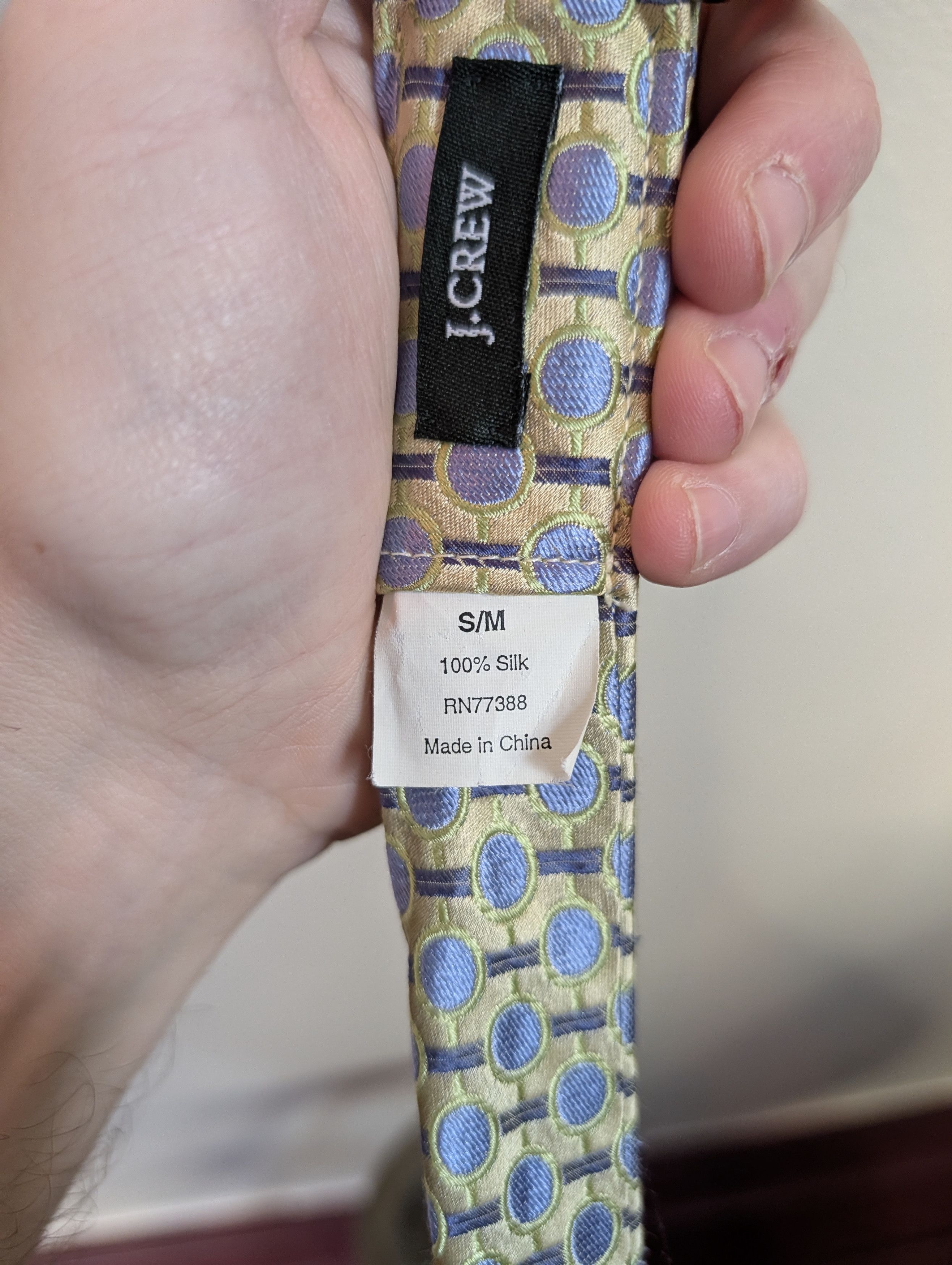 J.Crew Silk necktie belt adjustable w brass boned buckles Size ONE SIZE - 8 Thumbnail