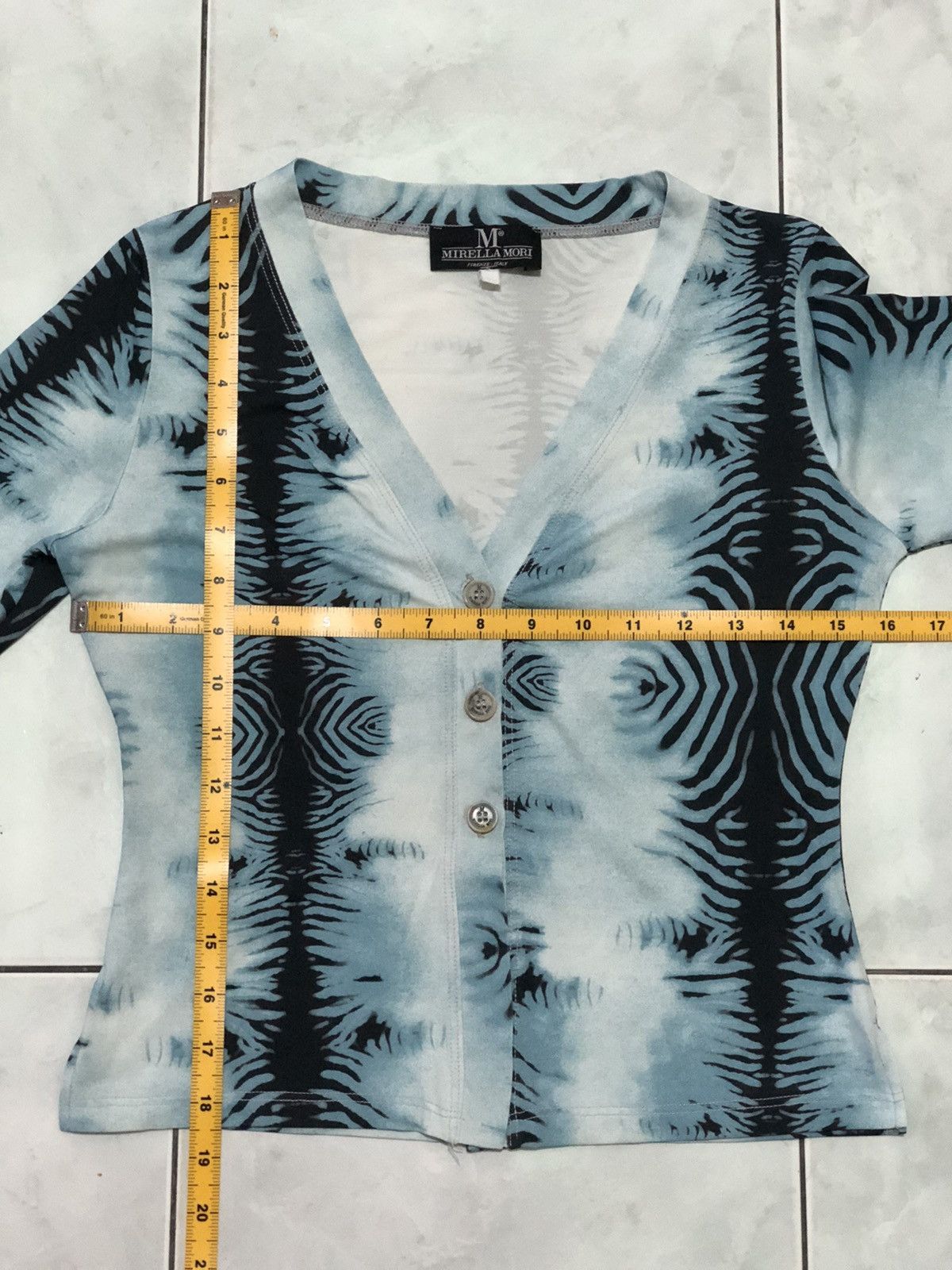 Vintage Tiger Print Blue Sky Cardigan Size S / US 4 / IT 40 - 17 Thumbnail