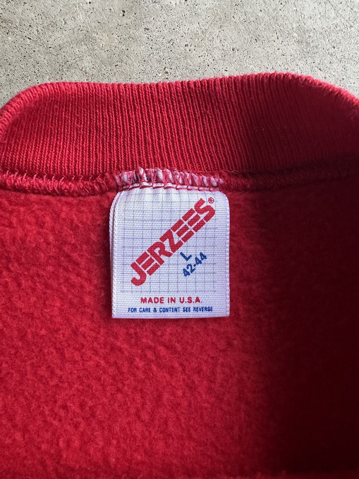 Jerzees Vintage 80s Blank Red Sweatshirt - L Size US L / EU 52-54 / 3 - 2 Thumbnail