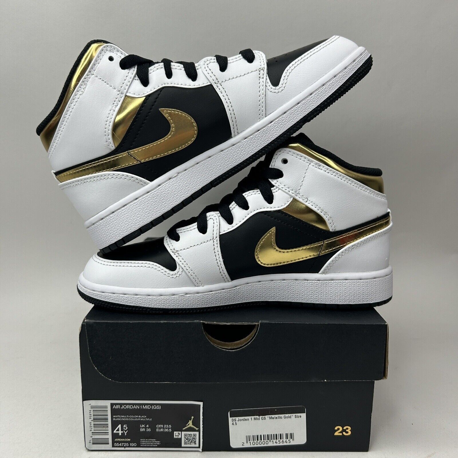Jordan Brand Nike Shoes Air Jordan 1 Retro Mid “White Gold” 2023 Size US 6 / IT 36 - 3 Thumbnail