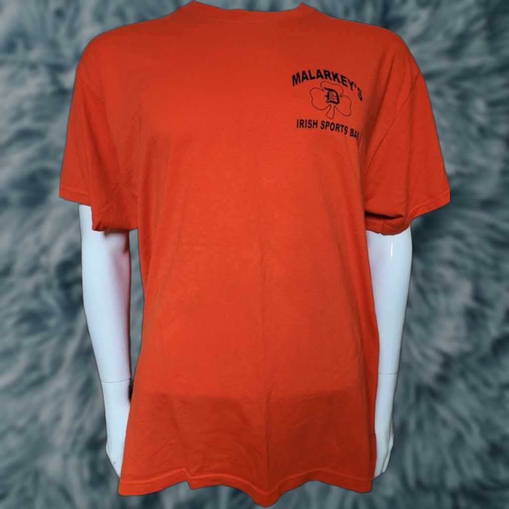 Jerzees VTG Jerzees Malarkey's Irish Sports Pub Tigers T Shirt XL Shirt Mens Cotton Blend Orange 90s Bar Sports Graphic Tee Size US XL / EU 56 / 4 - 1 Thumbnail