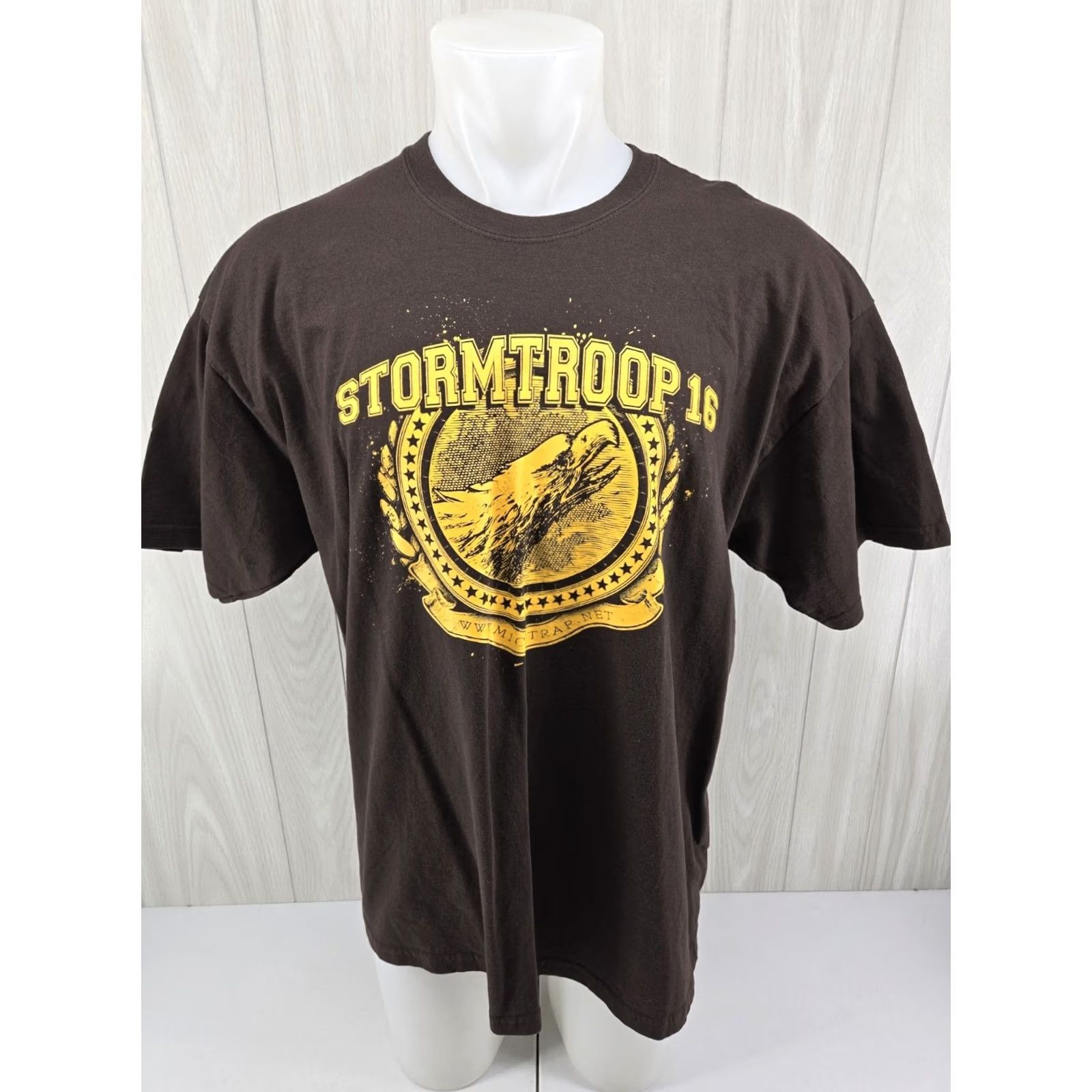 Gildan VINTAGE Gildan Stormtrooper 16 Steel Cage Justice Rare 2000’s Brown T-Shirt XL Mens Cotton Crew Neck Short Sleeve Graphic Print Size US XL / EU 56 / 4 - 3 Thumbnail