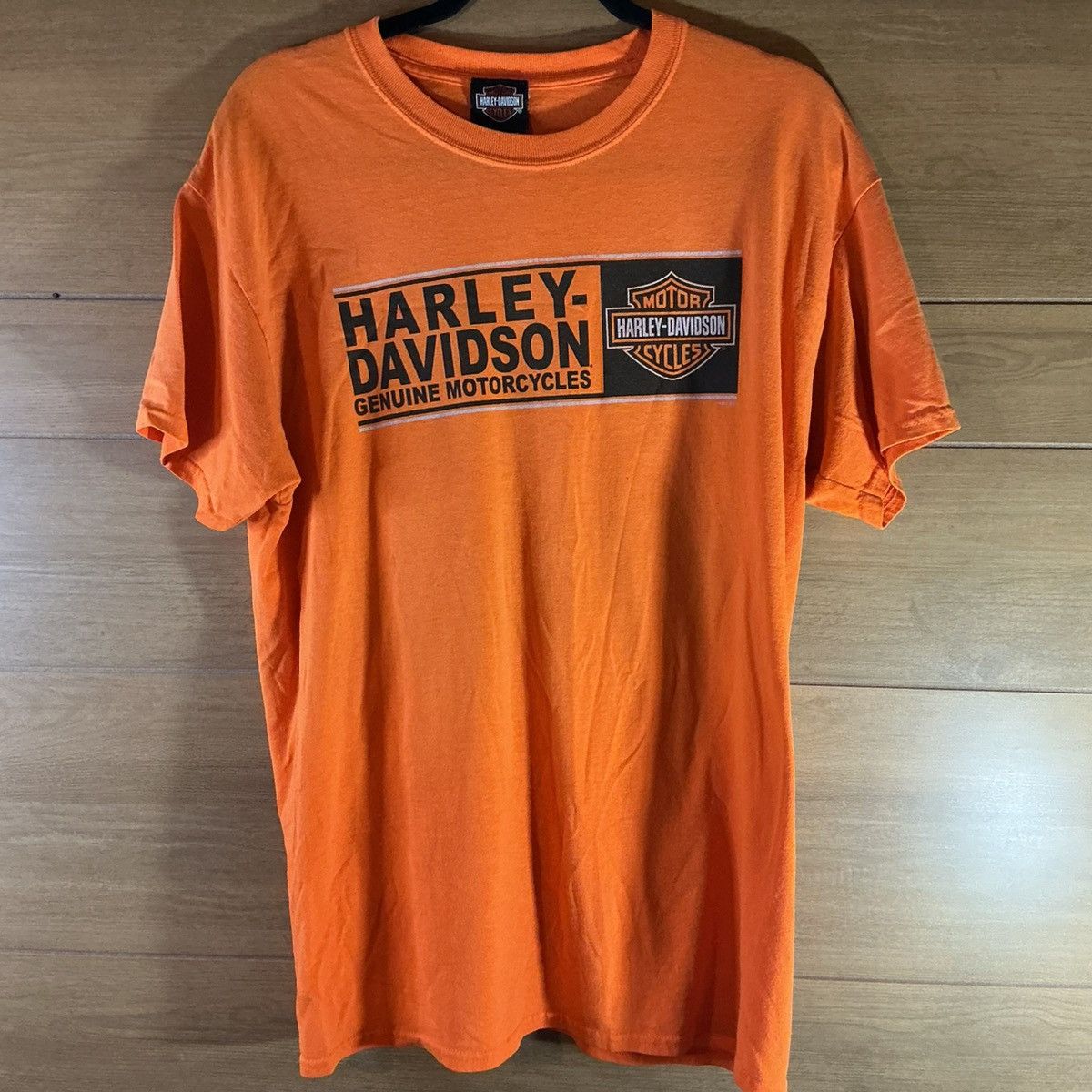 Harley Davidson Harley-Davidson Vintage Men’s Large Orange Short Sleeve Tee Size US L / EU 52-54 / 3 - 1 Thumbnail