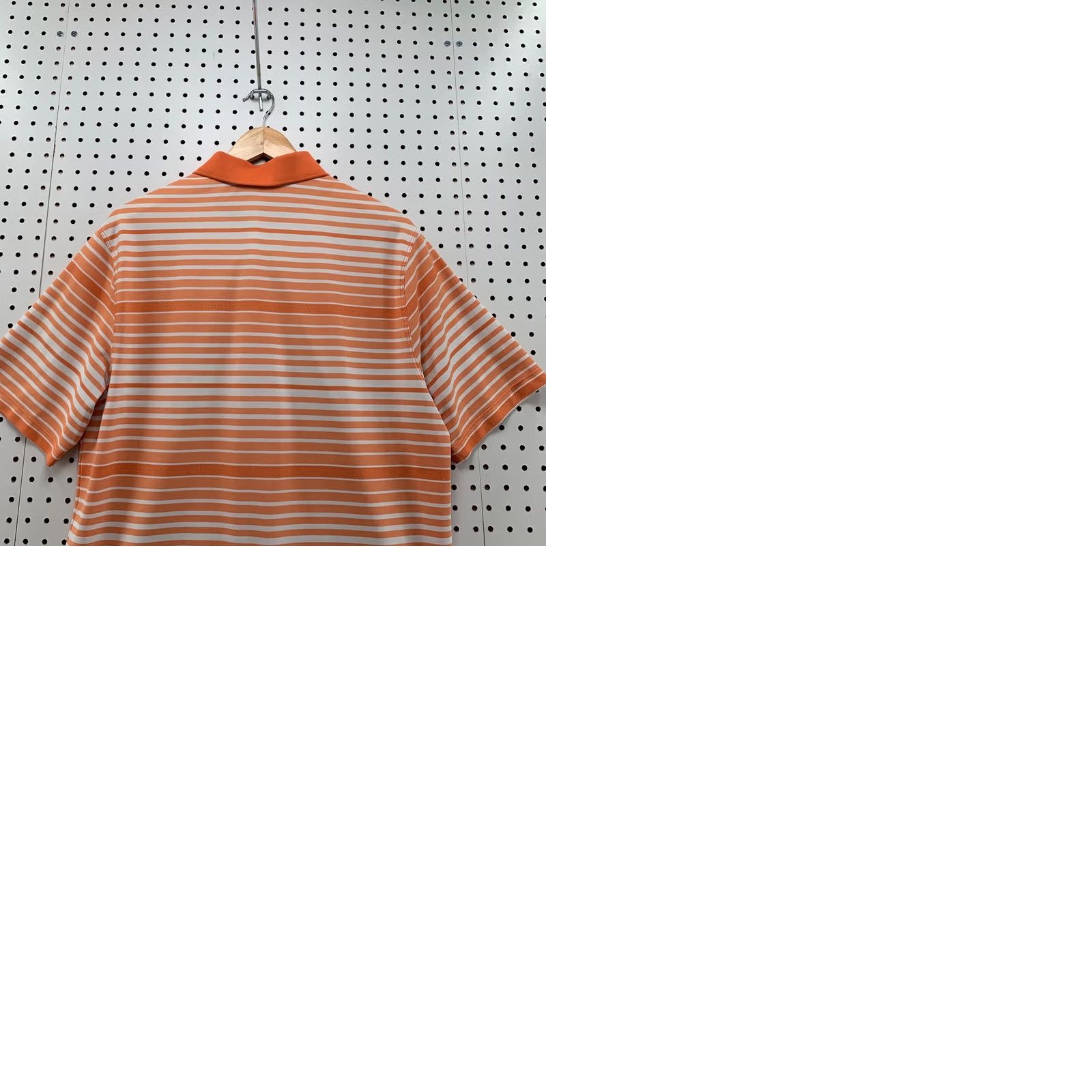 Nike Nike Golf Tour Performance Polo Shirt Mens Large Orange White Striped Short Sleeve Polo Size US L / EU 52-54 / 3 - 9 Thumbnail