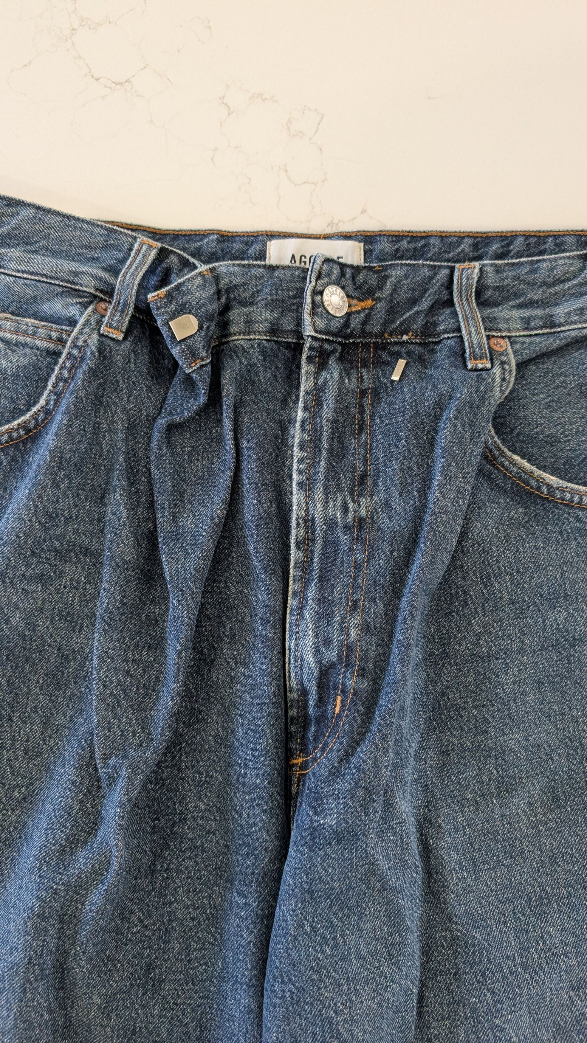 Agolde AGOLDE Vana Fold Jeans Nexus Blue Size 31 Size 31" - 3 Thumbnail