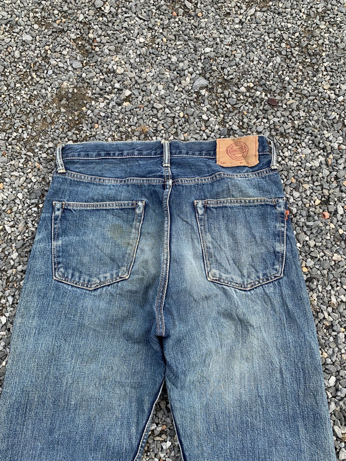 OMNIGOD OMNIGOD 50023 SELVEDGE BUTTON FLY JAPANESE DISTRESSED DENIM Size US 31 - 9 Thumbnail