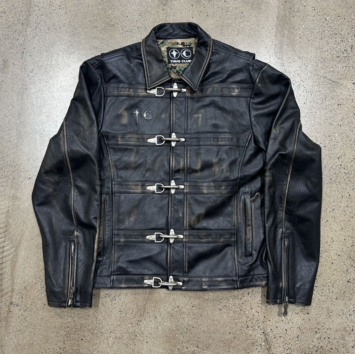 Thug Club Thug Club 25ss Leather Jacket，size 3 Size US L / EU 52-54 / 3 - 3 Thumbnail