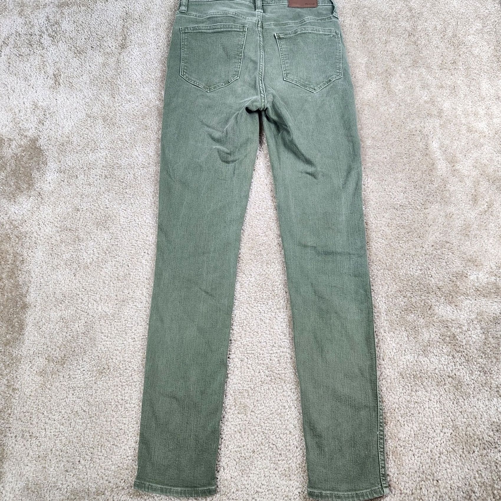 Madewell Madewell Jeans Skinny 25 29in Green Button Fly Button Front 5-Pocket Denim City College Womens Regular Size 25 Modern Vintage No Size 42" / US 20 - 6 Thumbnail
