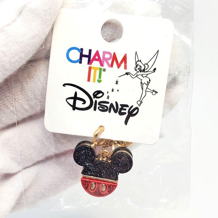 Disney Charm It! Classic Mickey Mouse Charm Black and Red Sparkle | Grailed