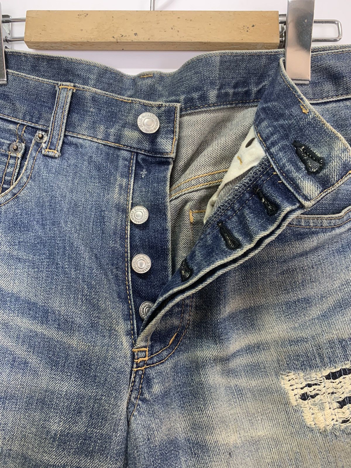 Takeo Kikuchi × Vintage Vintage Takeo Kikuchi distressed denim Size US 44 / EU 60 - 7 Thumbnail