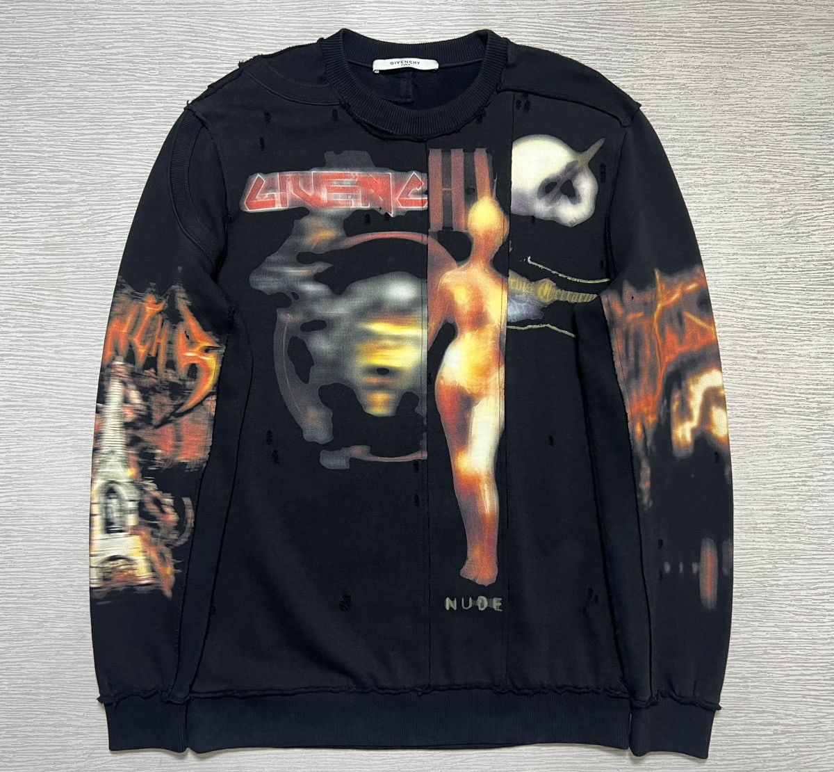 Givenchy Givenchy - Riccardo Tisci - Heavy Metal Logo Sweatshirt Size US S / EU 44-46 / 1 - 1 Thumbnail