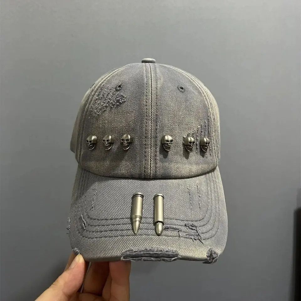 Japanese Brand Bullet Head Metal Skull Cap Size ONE SIZE - 1 Thumbnail