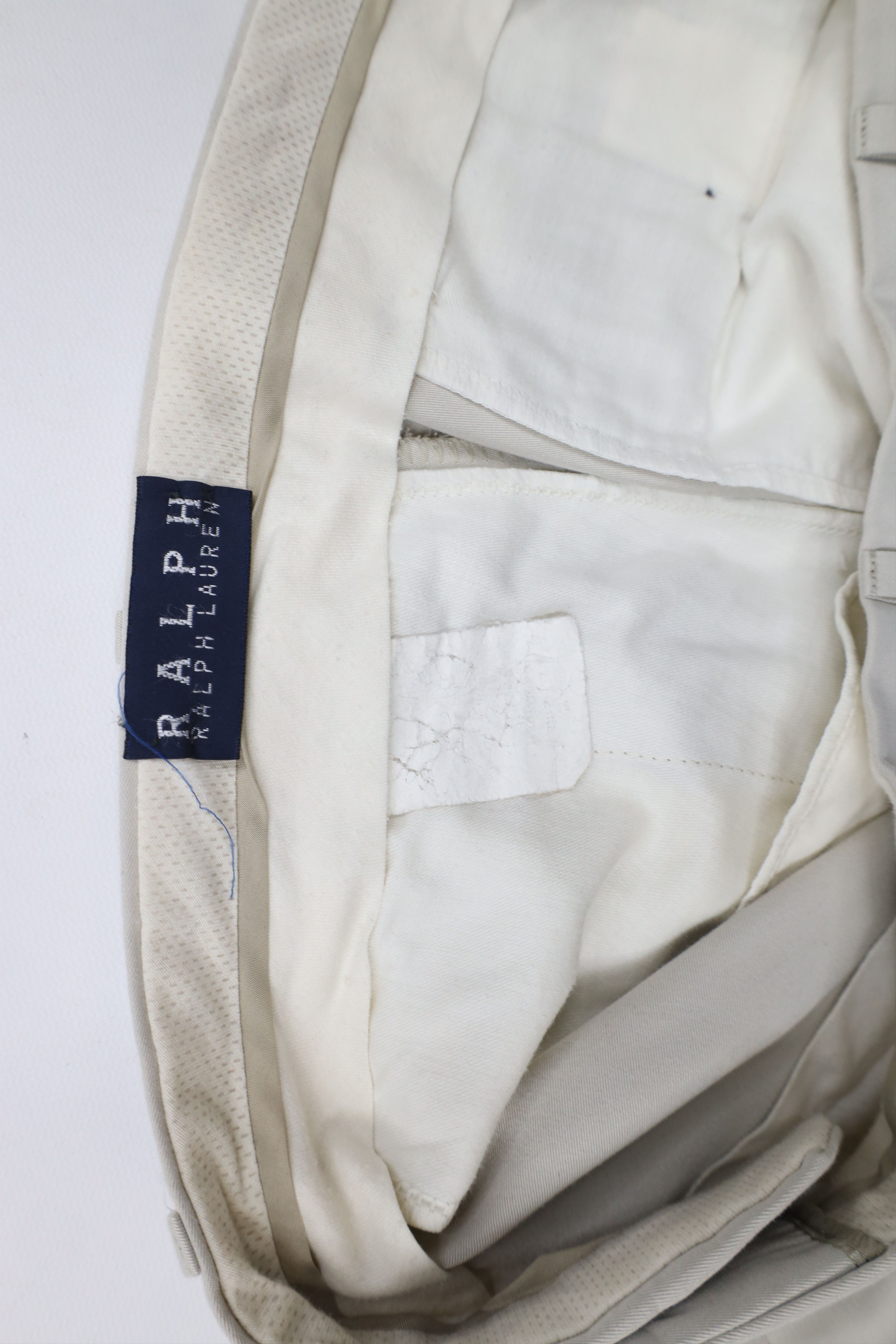 Ralph Lauren × Vintage Vintage 90s Ralph Lauren Cuffed Wide Leg Chino Pants Beige Size US 36 / EU 52 - 10 Thumbnail