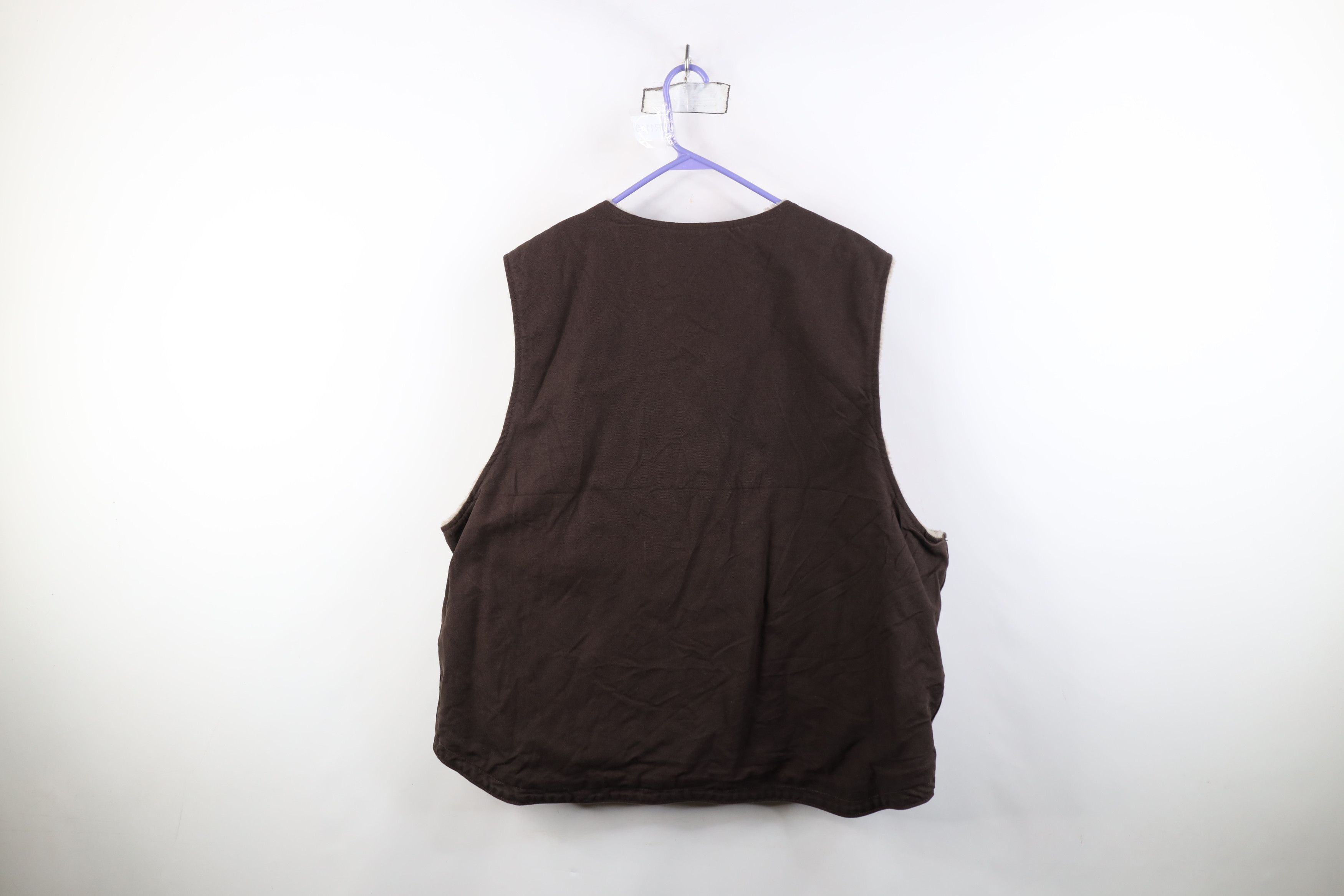 Carhartt Vintage Y2K Carhartt Fleece Lined Canvas Vest Jacket Brown Size US XXL / EU 58 / 5 - 14 Thumbnail