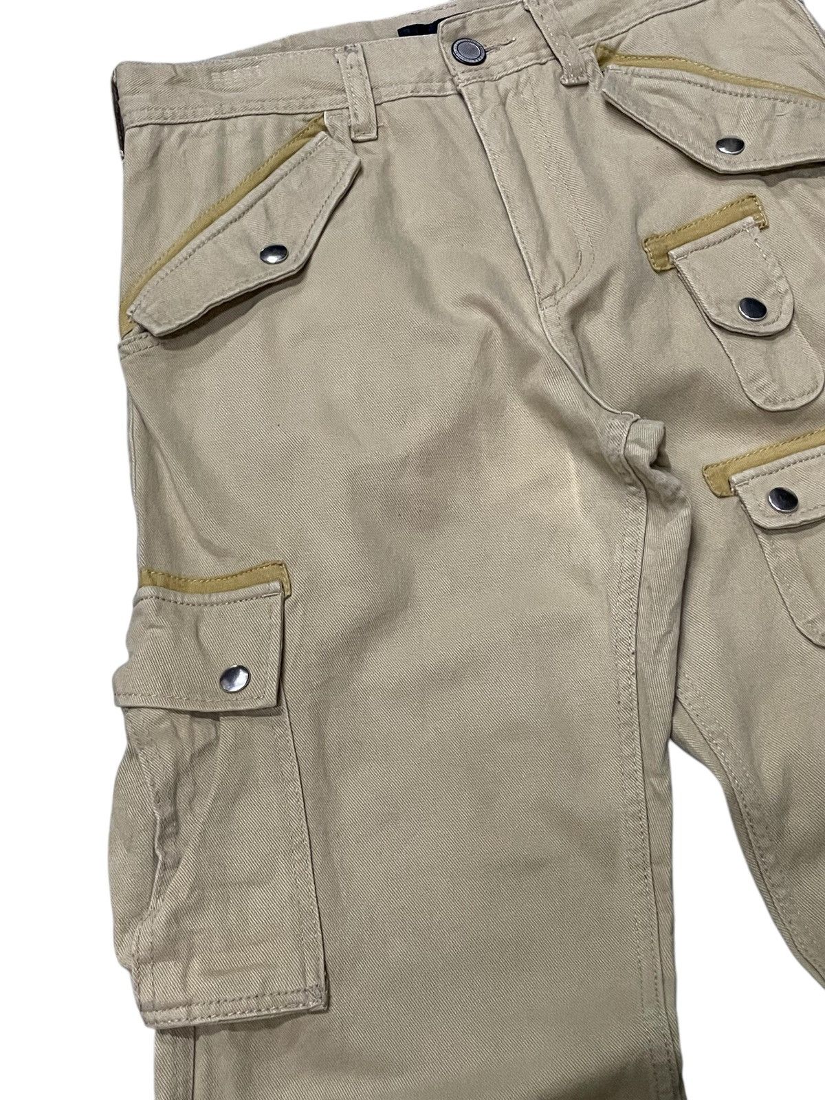 Hysteric Glamour × PPFM × Tete Homme Varosh Japan Multi Pocket Stencil Flare Cargo Pants Size US 30 / EU 46 - 8 Thumbnail