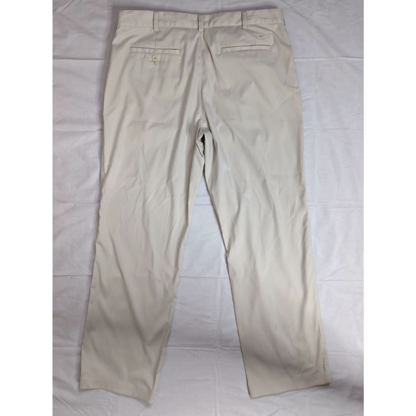 Nike Nike DRI Fit Golf Pants Mens 36x30 Chino Flat Front Beige Khaki P2M Regular Waist 37 Inseam 30 Stretch Image Logo Tapered Pants Size US 36 / EU 52 - 2 Thumbnail