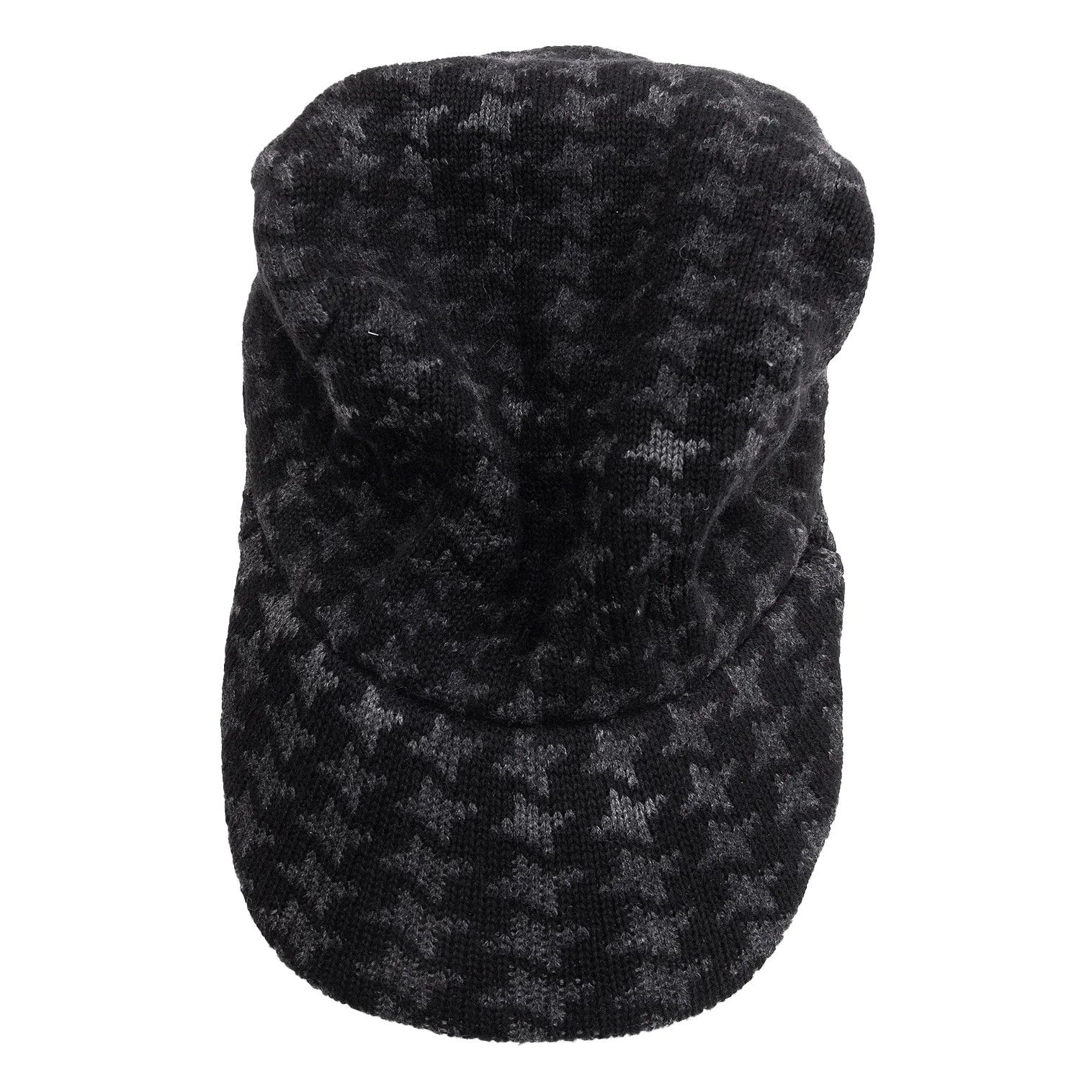 Armani Houndstooth Pattern Cotton Blend Cap in Gray and Black Size ONE SIZE - 5 Thumbnail