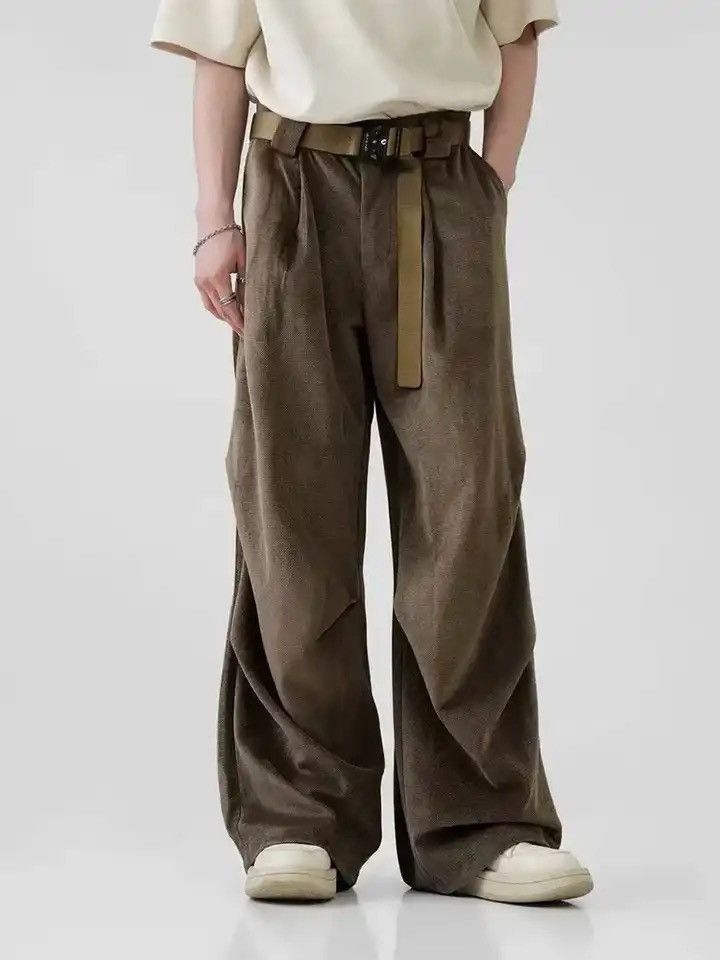 【送料関税込】baovicto 004 Pleated Wide-leg Pants BAOVICTO 004 Live Pleated Loose Deconstructed Wideleg Pants