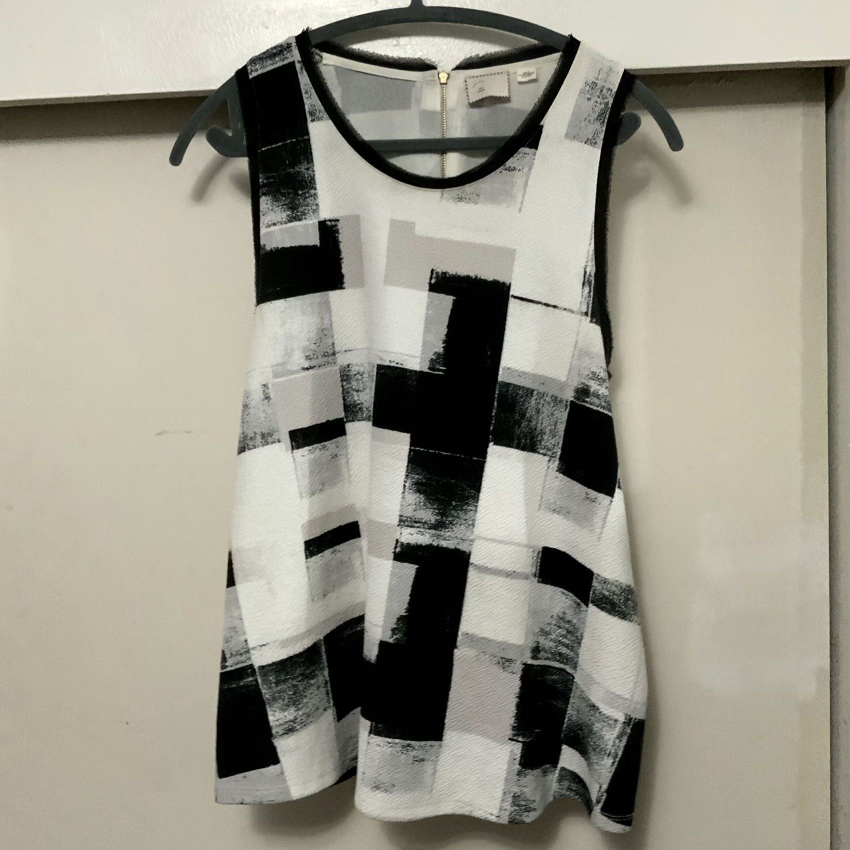 Anthropologie Anthropologie 9 His S'CL Top L Multicolor Geometric Sleeveless Casual Blouse Womens Size L / US 10 / IT 46 - 3 Thumbnail