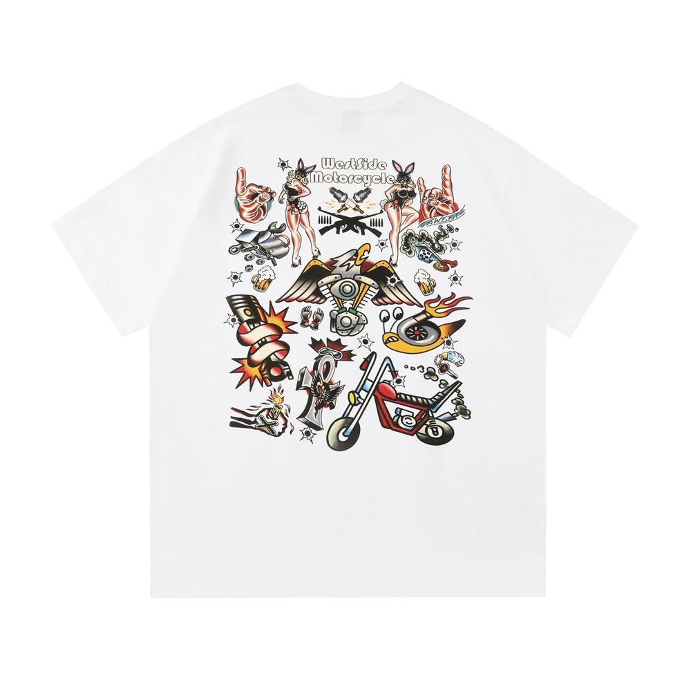 Vintage Men's motorcycle graphic short-sleeved T-shirt Size US M / EU 48-50 / 2 - 1 Thumbnail