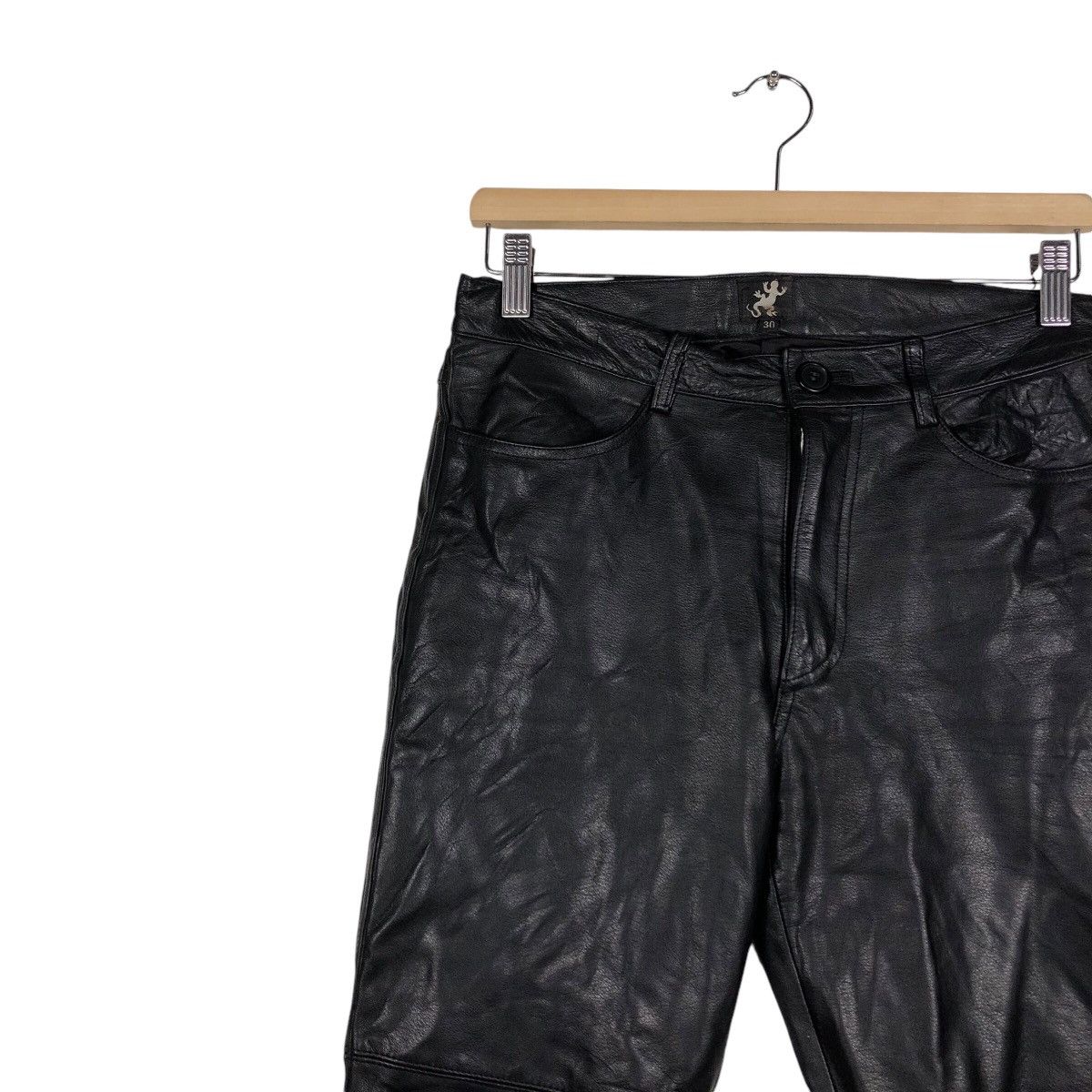 Genuine Leather 📌Vintage Genuine Leather Pants Biker Agnes B. Size US 30 / EU 46 - 7 Thumbnail
