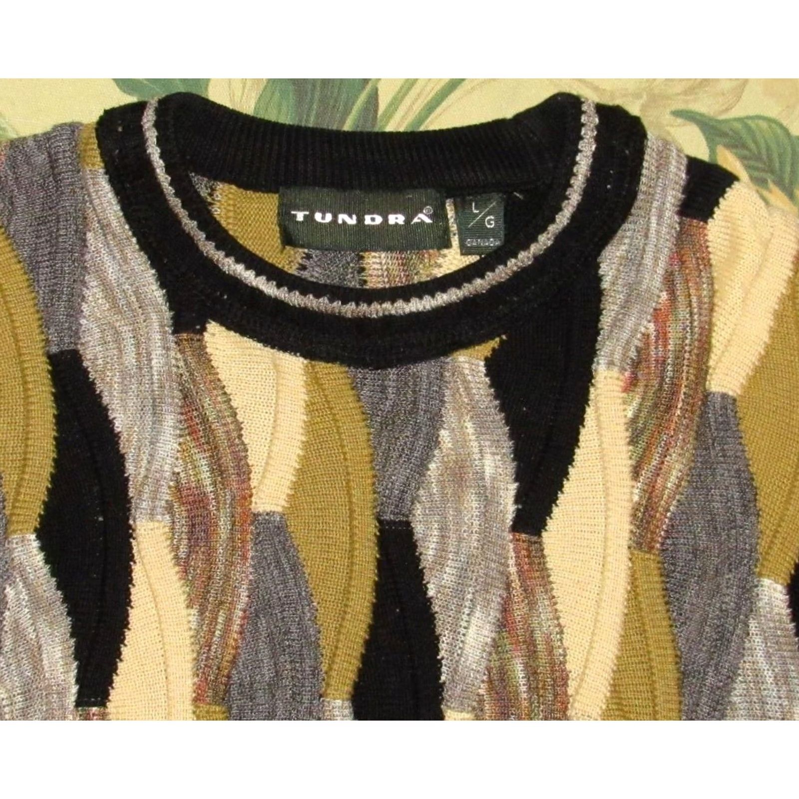 Vintage Vtg TUNDRA Cotton Blend Sweater Made In Canada Large Mens Size US L / EU 52-54 / 3 - 2 Thumbnail