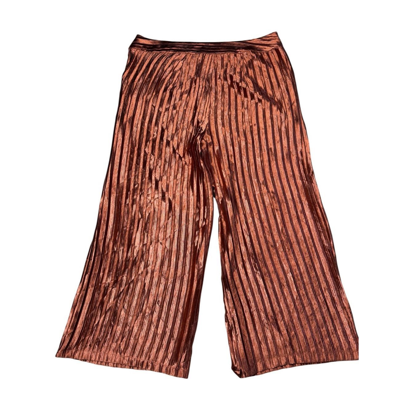 Anthropologie Anthropologie Guapa Naomi Pleated Metallic Pants In Rust Si Size 42" / US 20 - 3 Thumbnail