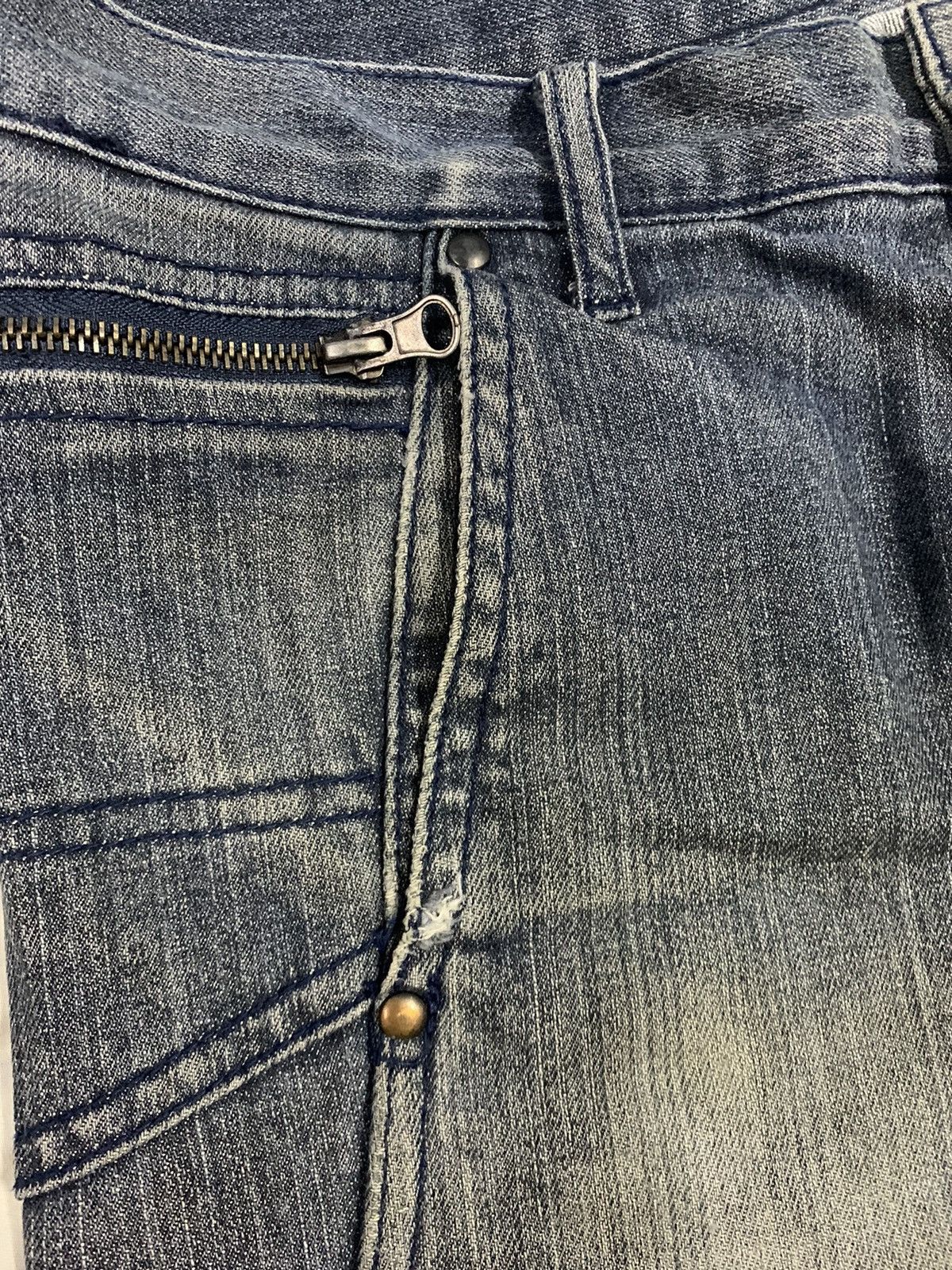 Seditionaries Vintage Japanese Brand Twisted Leg Distressed Grunge Jeans Size US 32 / EU 48 - 5 Thumbnail