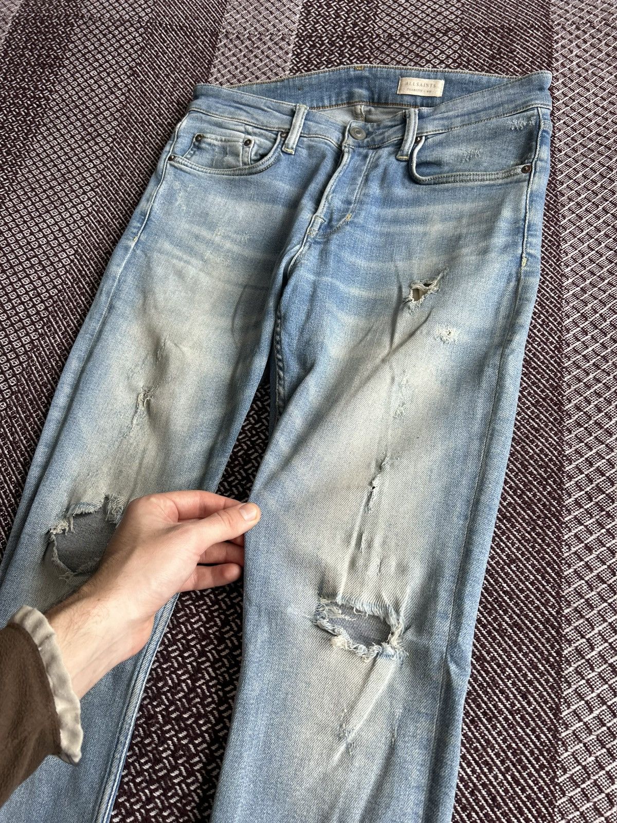 Allsaints Allsaints Cigarette Denim Jeans Men’s Wash Distressed Sz 30 Size US 30 / EU 46 - 6 Thumbnail