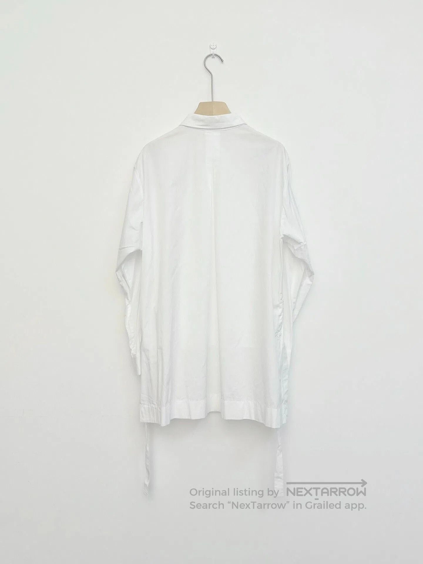Yohji Yamamoto Yohji Yamamoto White Asymmetrical Shirt. Size L / US 10 / IT 46 - 2 Thumbnail