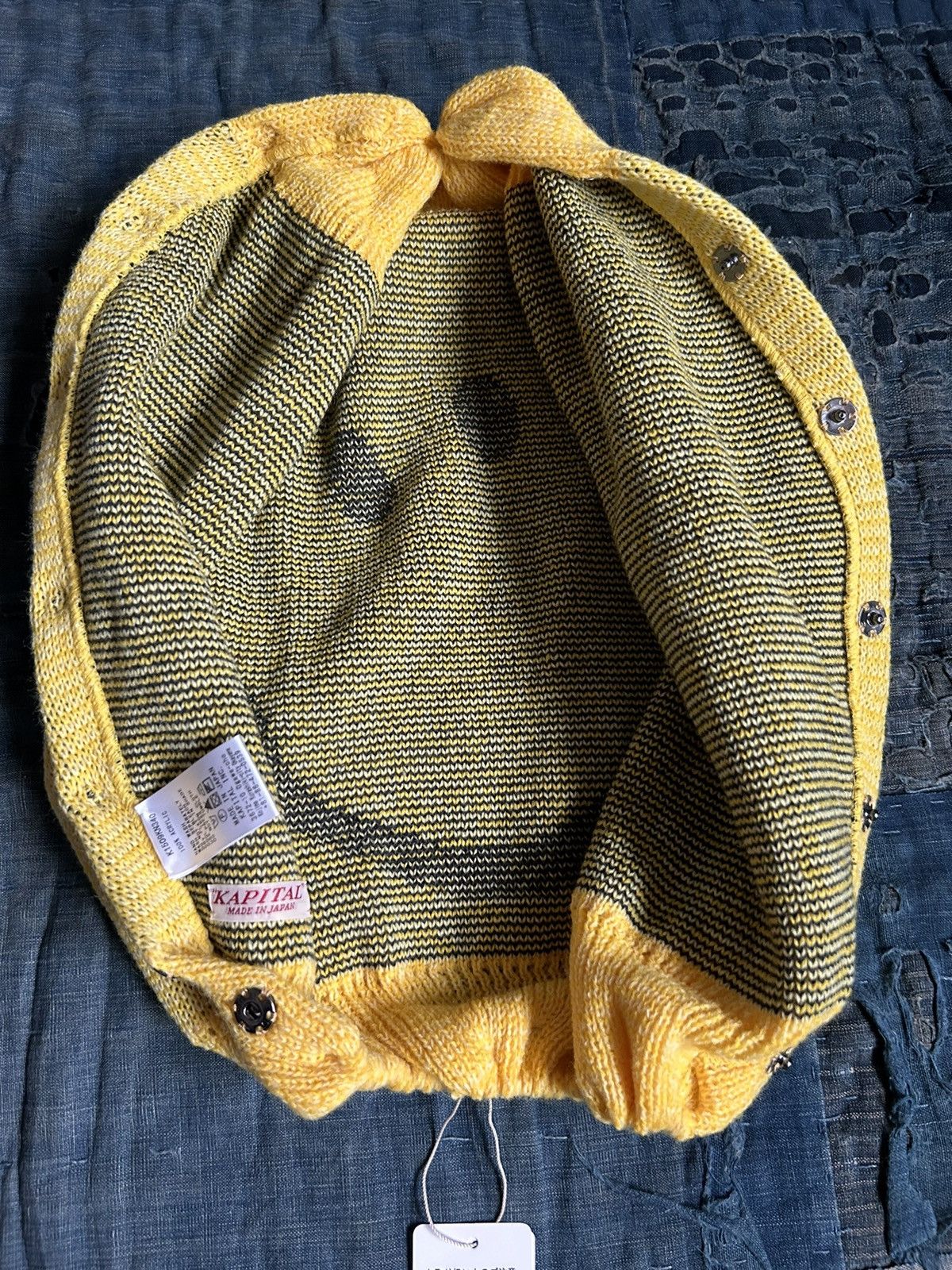 Kapital × Kapital Kountry Kapital smiley beanie hat glove cover Size ONE SIZE - 6 Thumbnail