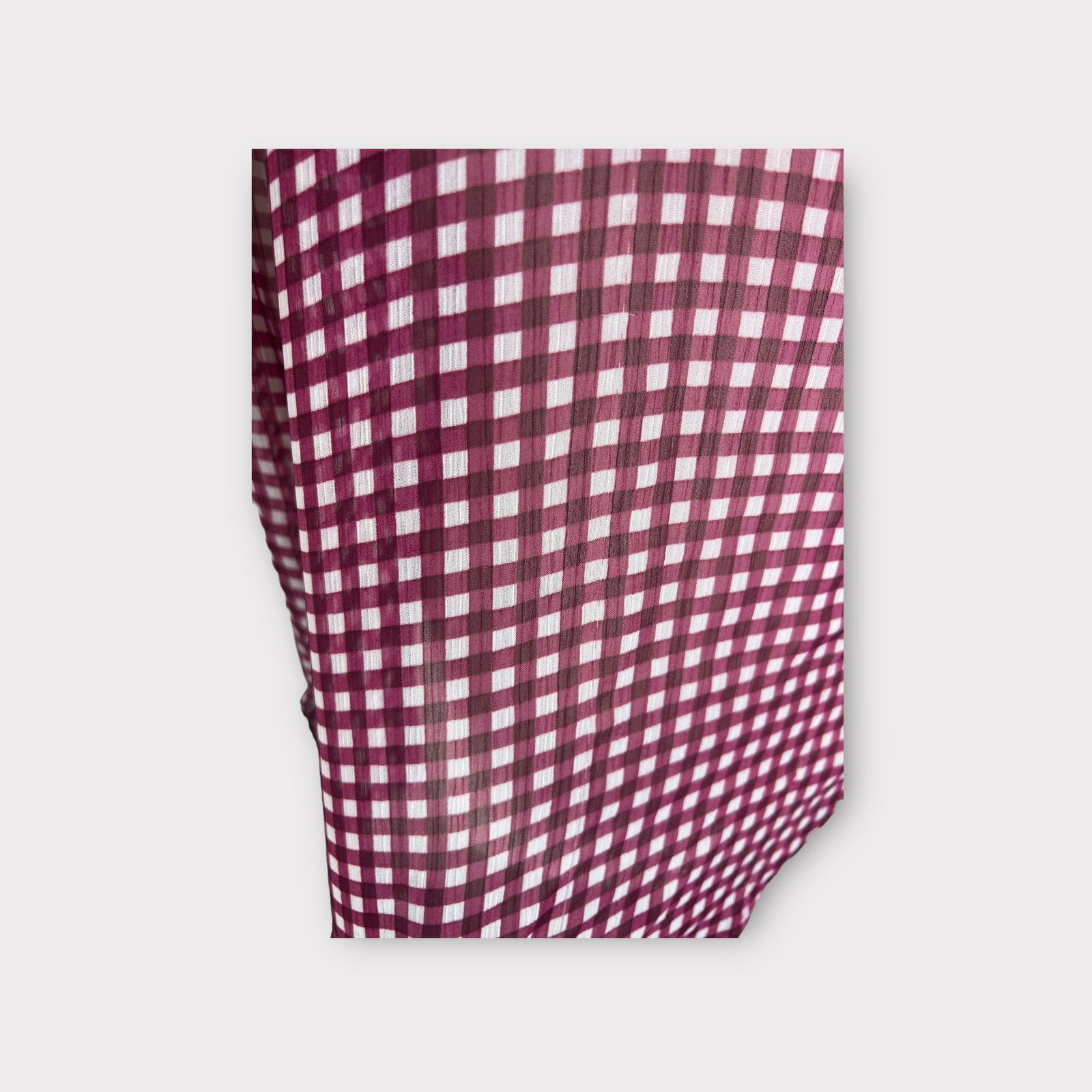 American Rag American Rag | Roll Tab Sleeve Hi Low Sheer Plaid Blouse | S Size S / US 4 / IT 40 - 7 Thumbnail