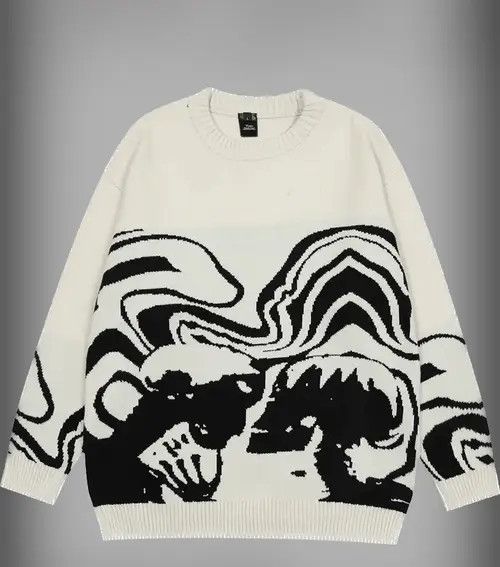 Japanese Brand Mizuki x Misao Skeletons In Love Knitted Sweater Pullover Size US L / EU 52-54 / 3 - 6 Thumbnail