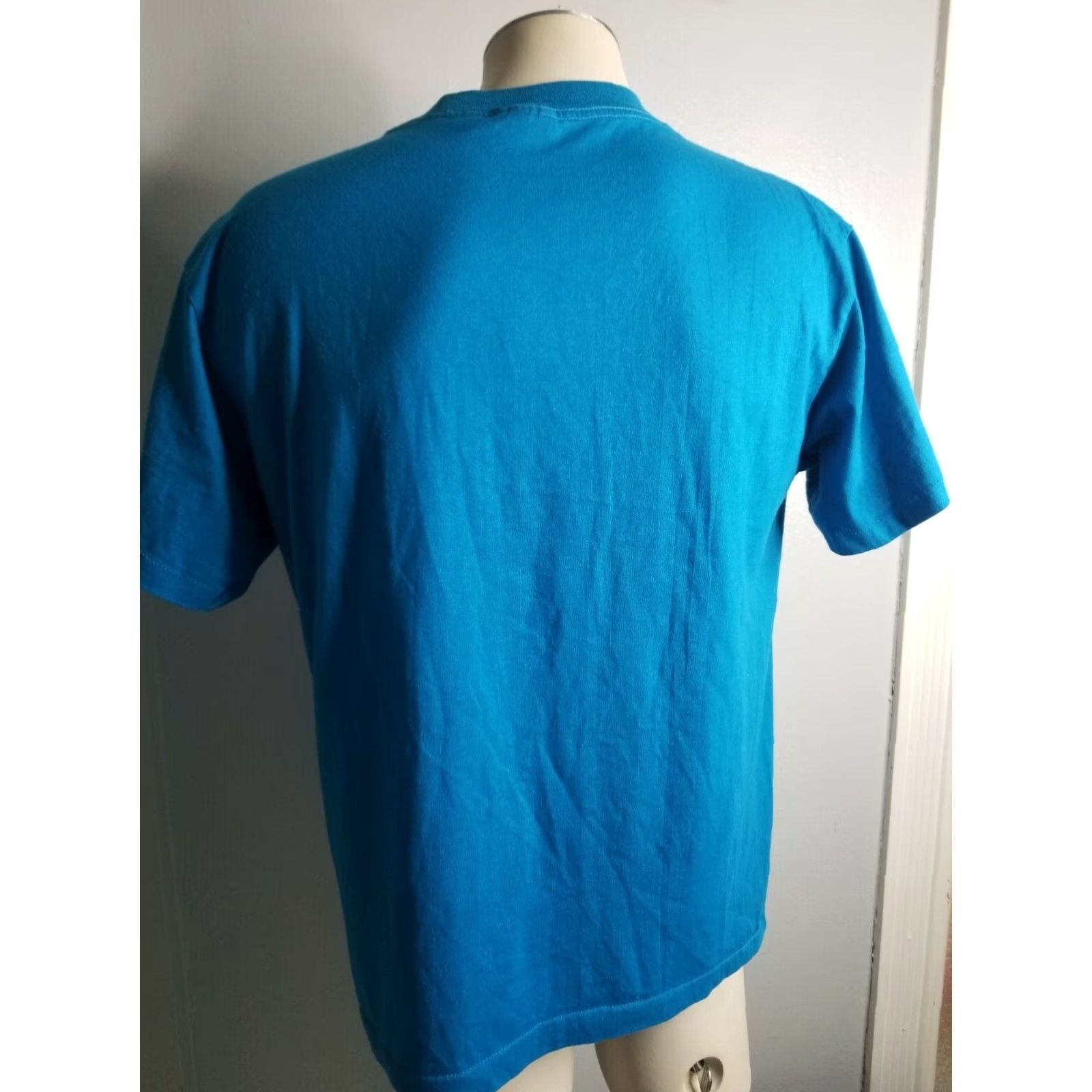 Vintage VINTAGE America Mens Large Blue Graphic T-Shirt Puerto Rico Map Travel Souvenir 50/50 Short Sleeve Crew Neck Single Stitch Graphic Print Size US L / EU 52-54 / 3 - 4 Thumbnail