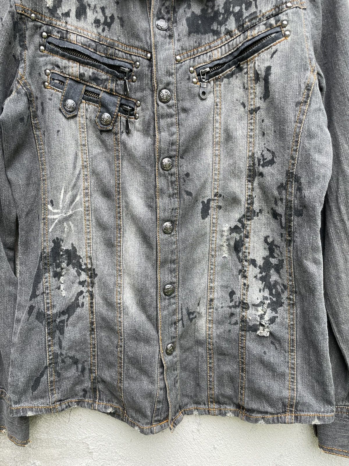 In The Attic In The Attic Changeabl Design Denim Jacket Distressed Size US M / EU 48-50 / 2 - 8 Thumbnail