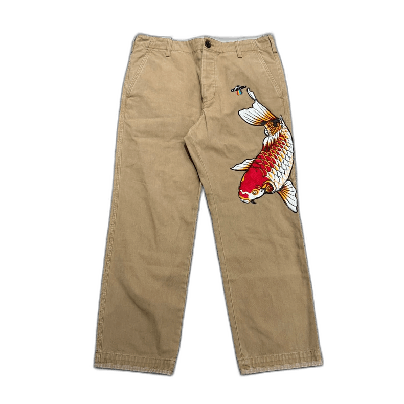 Gucci Gucci Koi Fish Embroidered Casual Pants-2505 Size US 34 / EU 50 - 1 Thumbnail