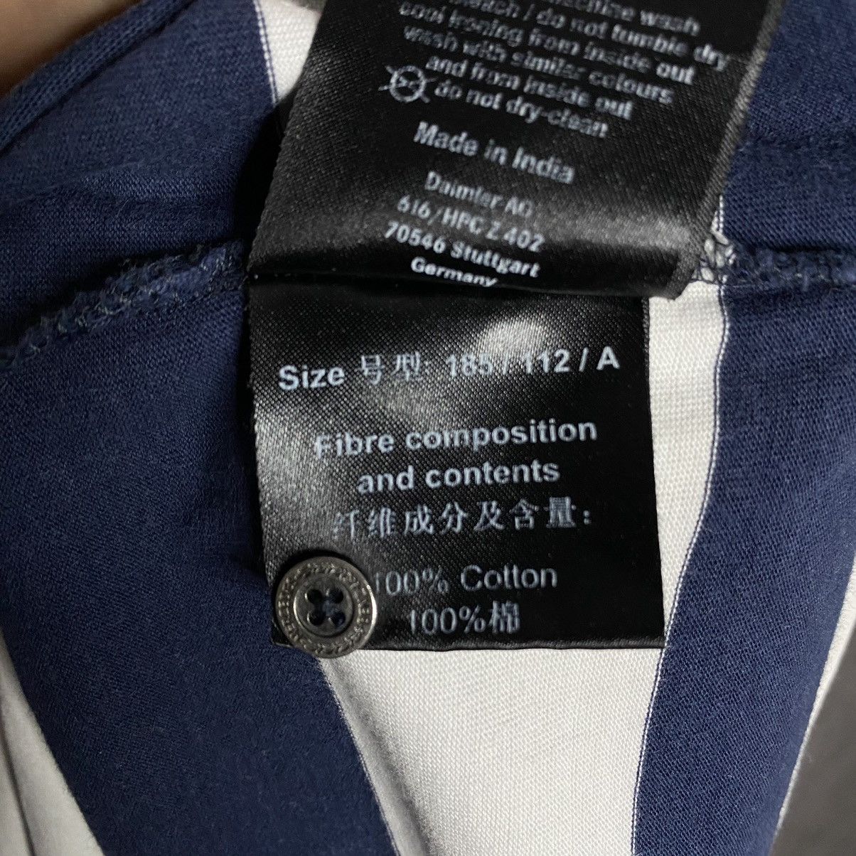 Mercedes-Benz × Vintage Vintage Mercedes Benz striped rugby shirt Size US XL / EU 56 / 4 - 6 Thumbnail