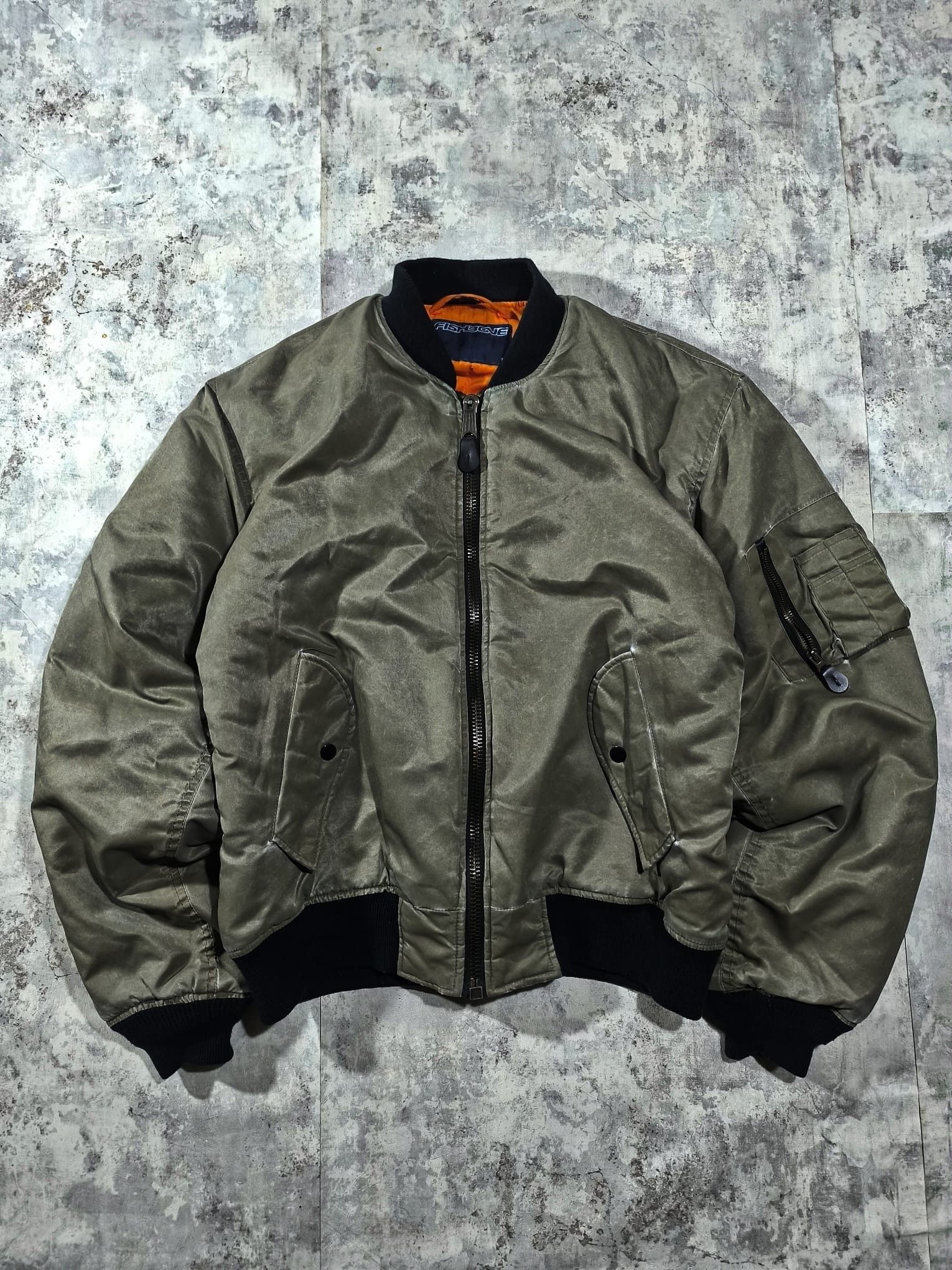 Vintage Industrial Textured Fishbone 00s Bomber Jacket Demna Gvsalia Size US L / EU 52-54 / 3 - 1 Thumbnail