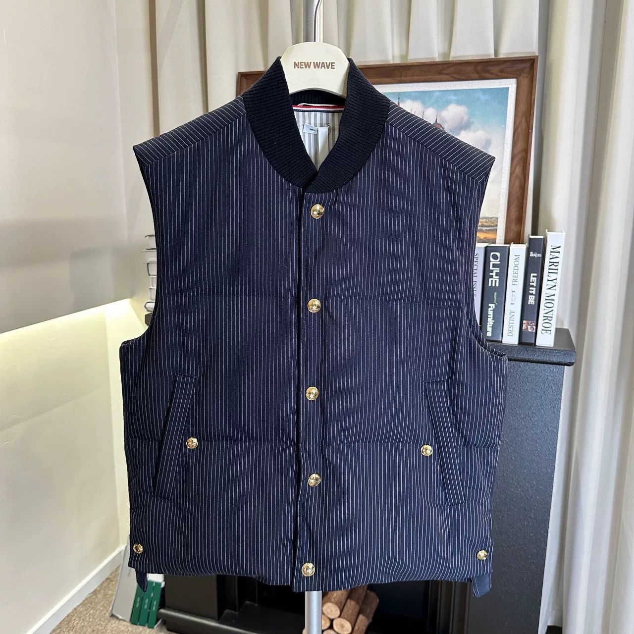 Thom Browne thom browne navy wool down vest Size US S / EU 44-46 / 1 - 1 Thumbnail