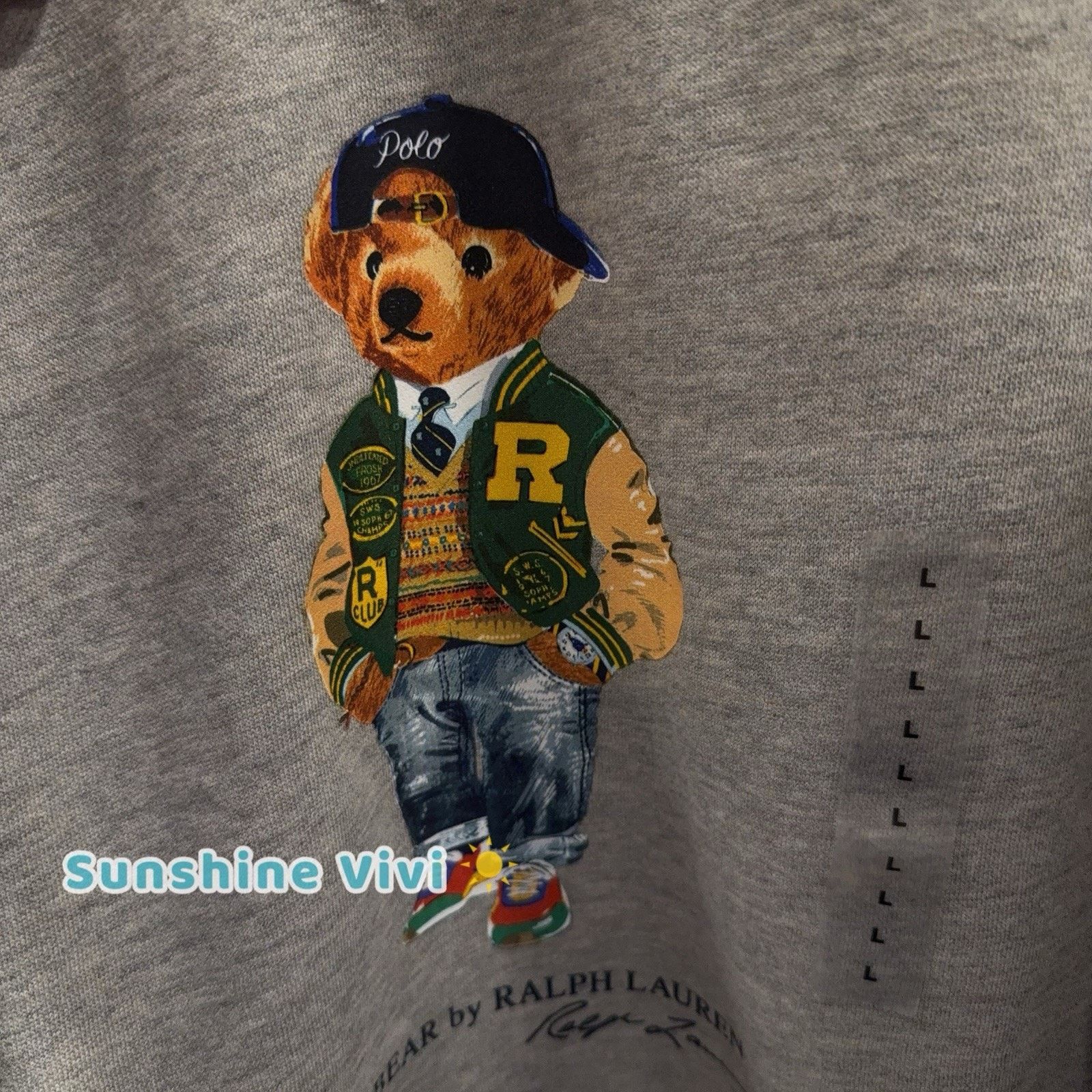 Polo Ralph Lauren NWT Ralph Lauren Men's Polo Bear Fleece Sweatshirt Grey L Size US L / EU 52-54 / 3 - 3 Thumbnail