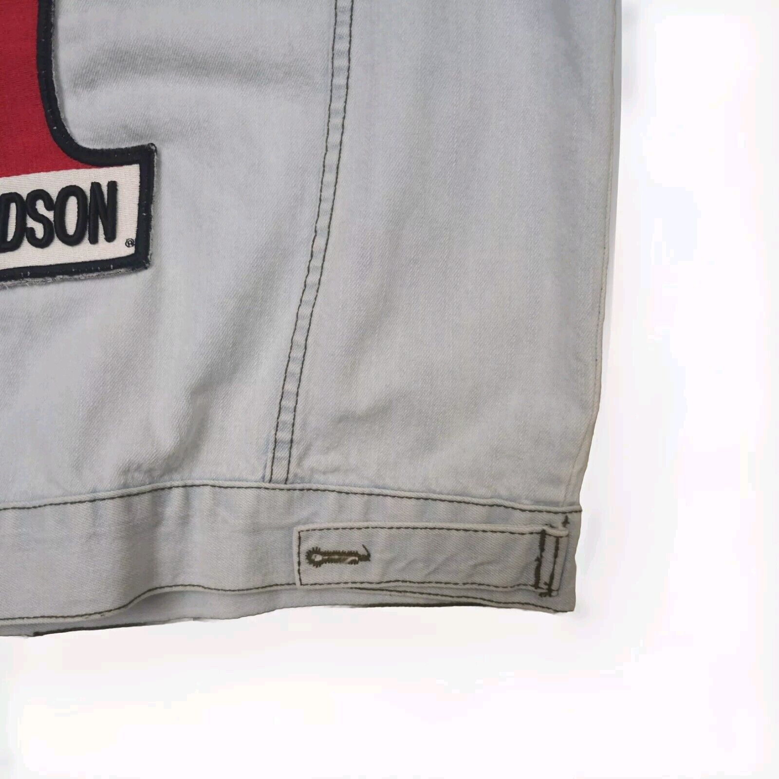 Harley Davidson Harley Davidson Jacket Denim Skull Flames Biker Embroidered Size US L / EU 52-54 / 3 - 8 Thumbnail