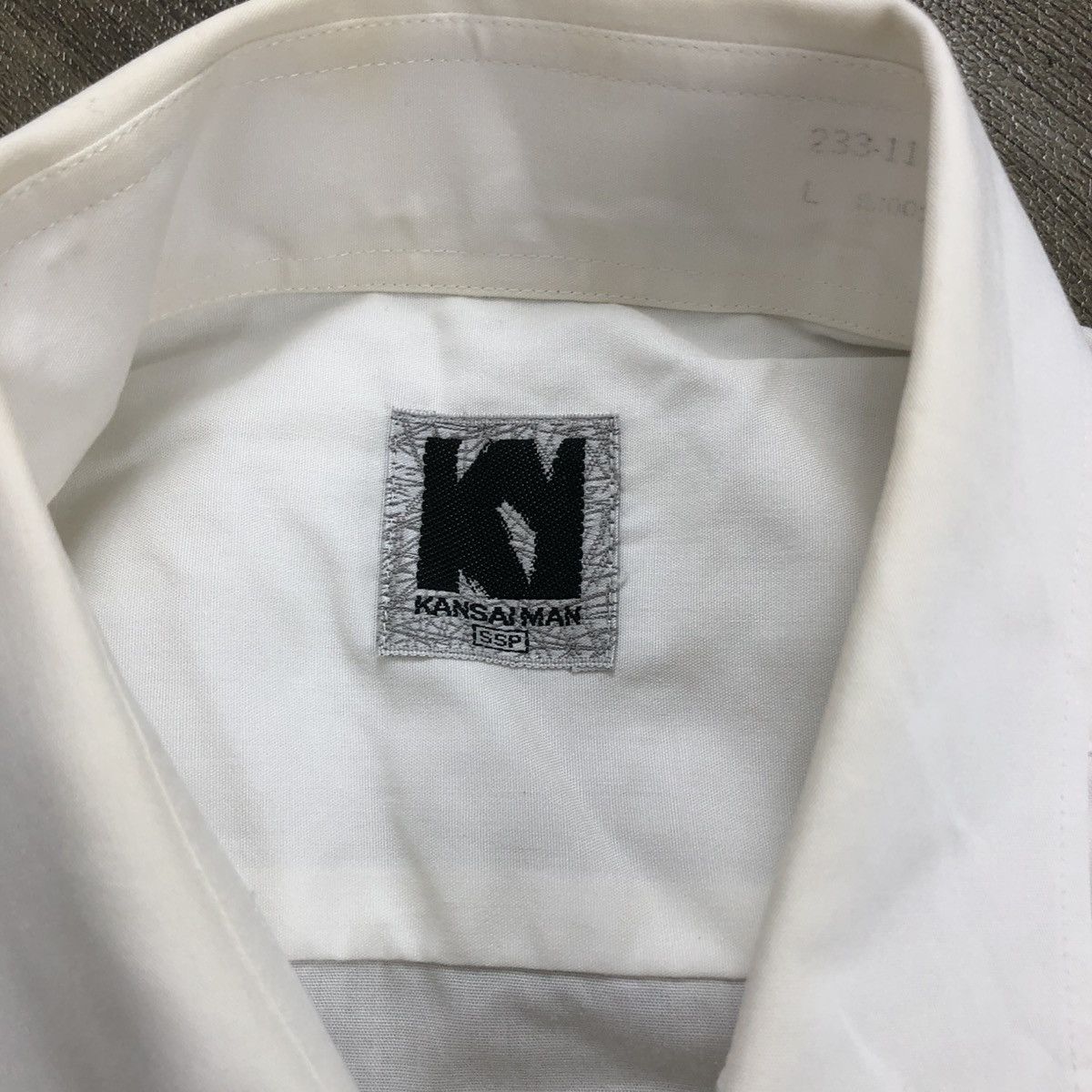 Japanese Brand × Kansai Yamamoto × Vintage Vintage Kansai Man by Kansai Yamamoto White Button Up Shirt Size US L / EU 52-54 / 3 - 6 Thumbnail