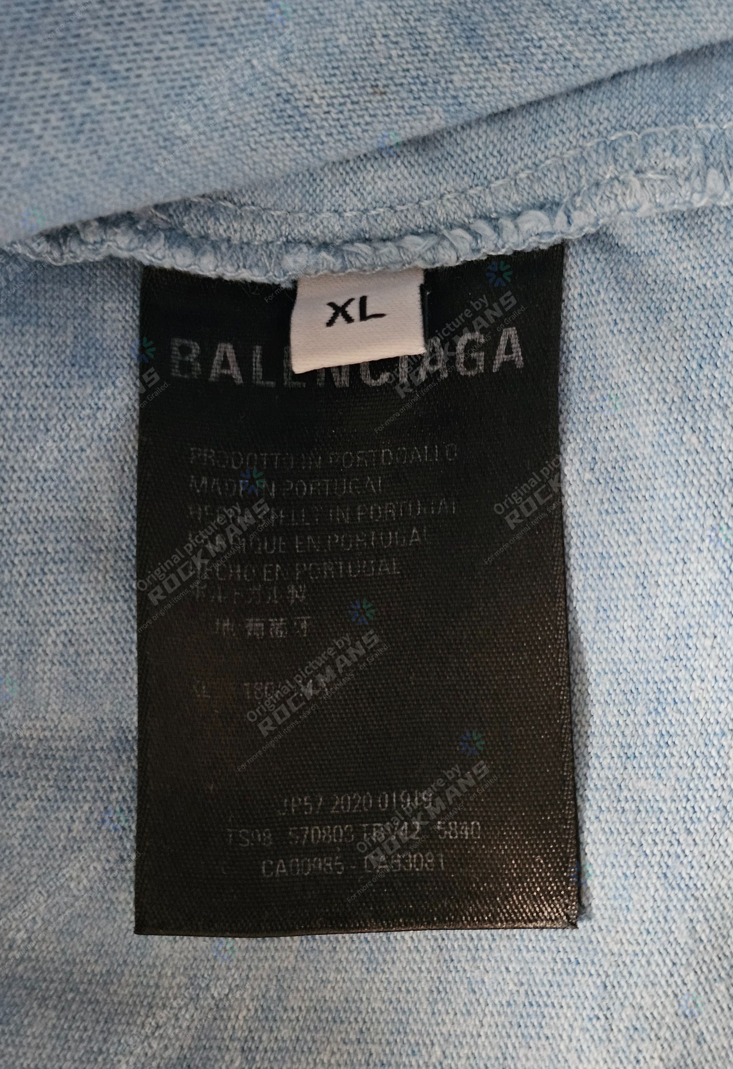 Balenciaga Balenciaga Haze Blue Coke Short Sleeves T-Shirts Size XL Size US XL / EU 56 / 4 - 7 Thumbnail