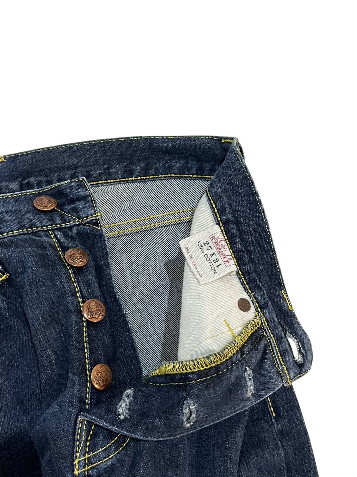 Evisu VERY RARE🔥Vintage EVISU DONNA Pink Selvedge Denim Jeans 27” Size 27" / US 4 / IT 40 - 6 Thumbnail