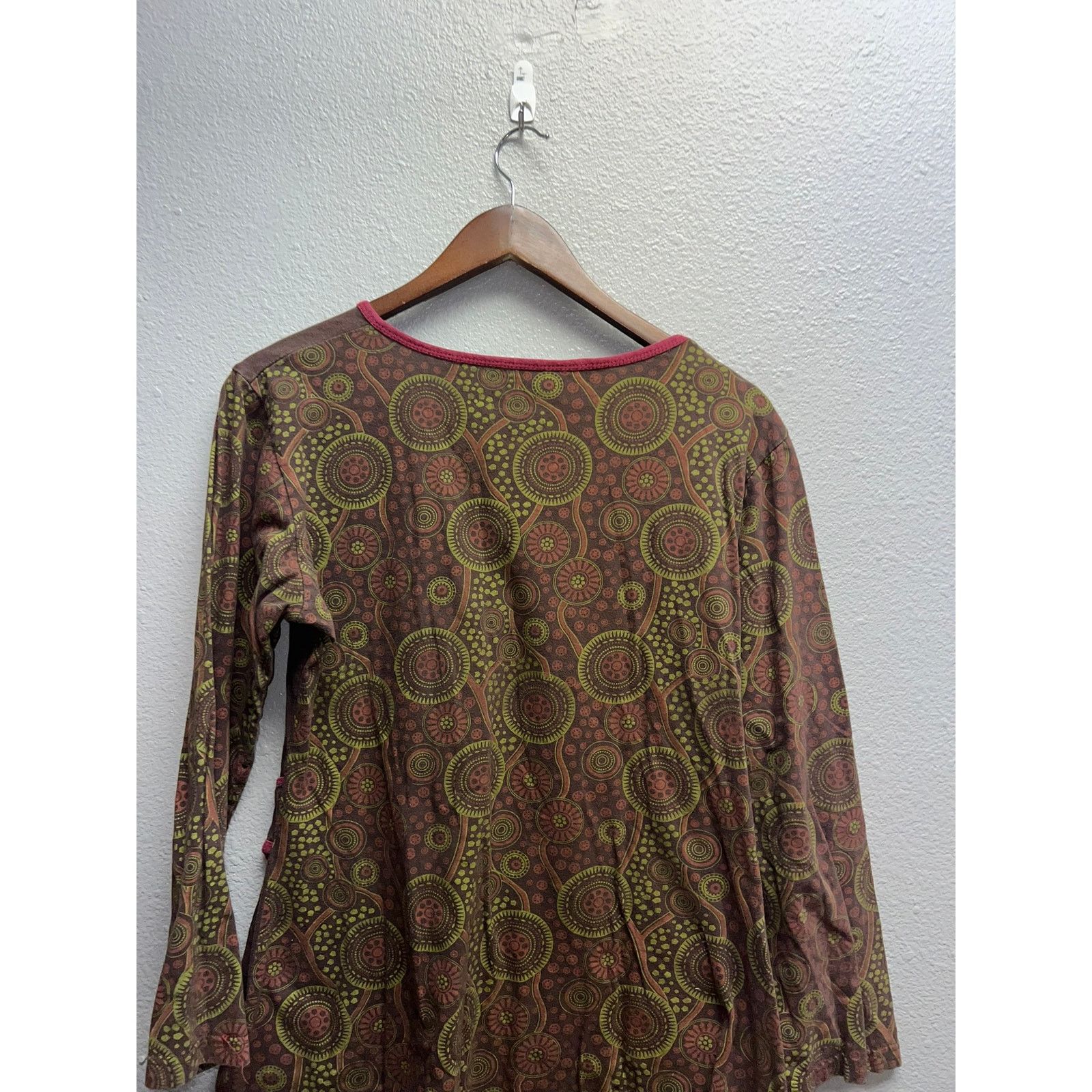 Vintage Womens Lunieva Dress Top Peacock Graphic Boho Bohemian Large Size L / US 10 / IT 46 - 8 Thumbnail